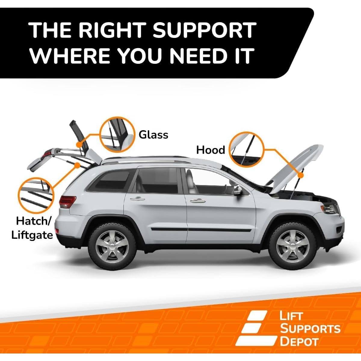 Soportes de Elevación Lift Supports Depot para Toyota Yaris 2012-2017