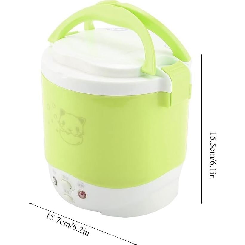 Olla Arrocera Mini Eléctrica Keenso 1L 12V Portátil Verde