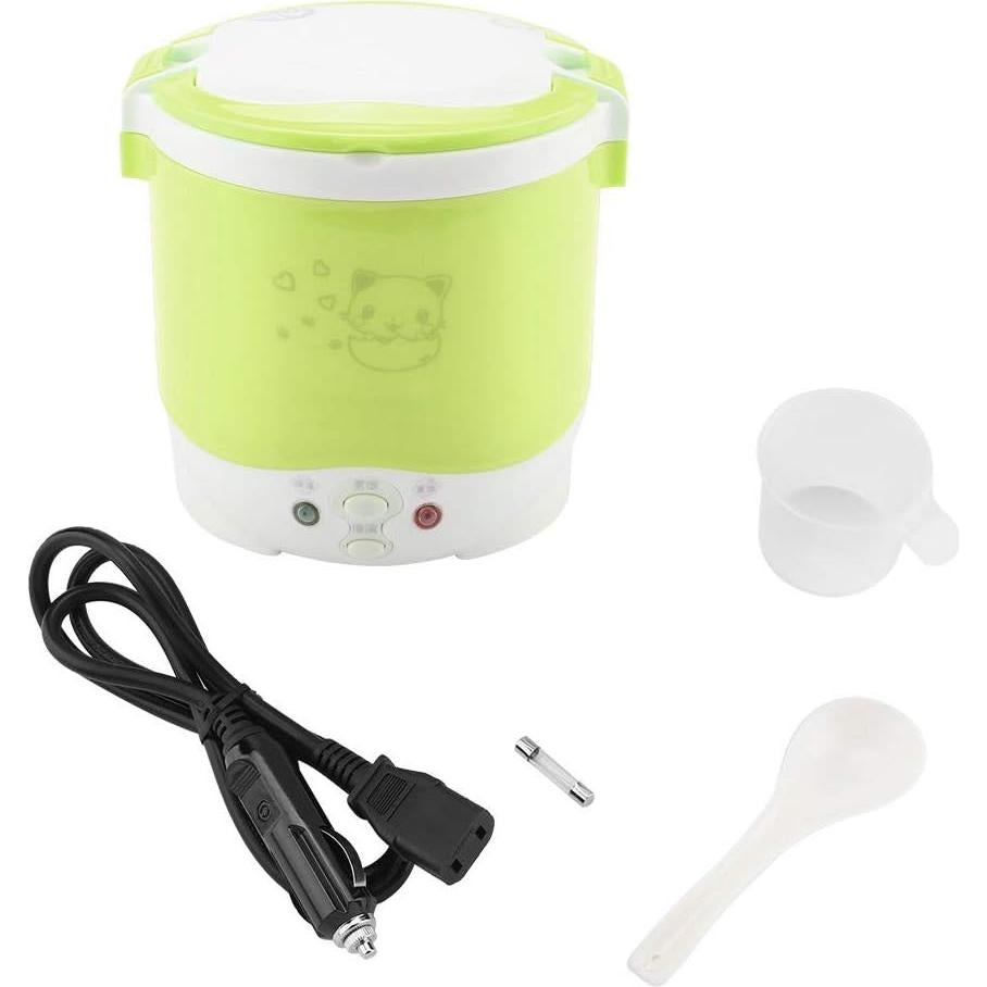 Olla Arrocera Mini Eléctrica Keenso 1L 12V Portátil Verde
