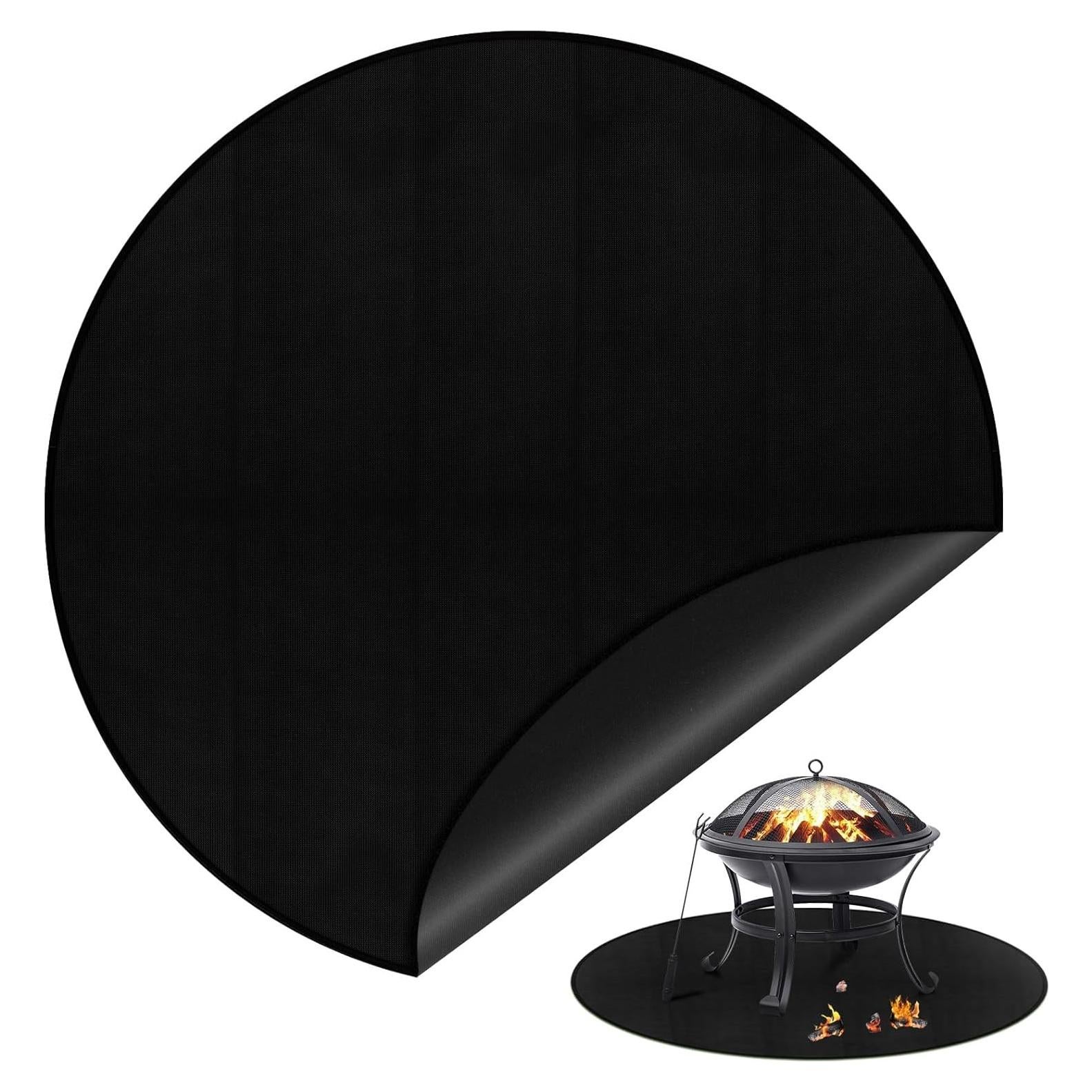 Alfombrilla Redonda para Fogata Svepndic 101.6 cm Resistente al Fuego