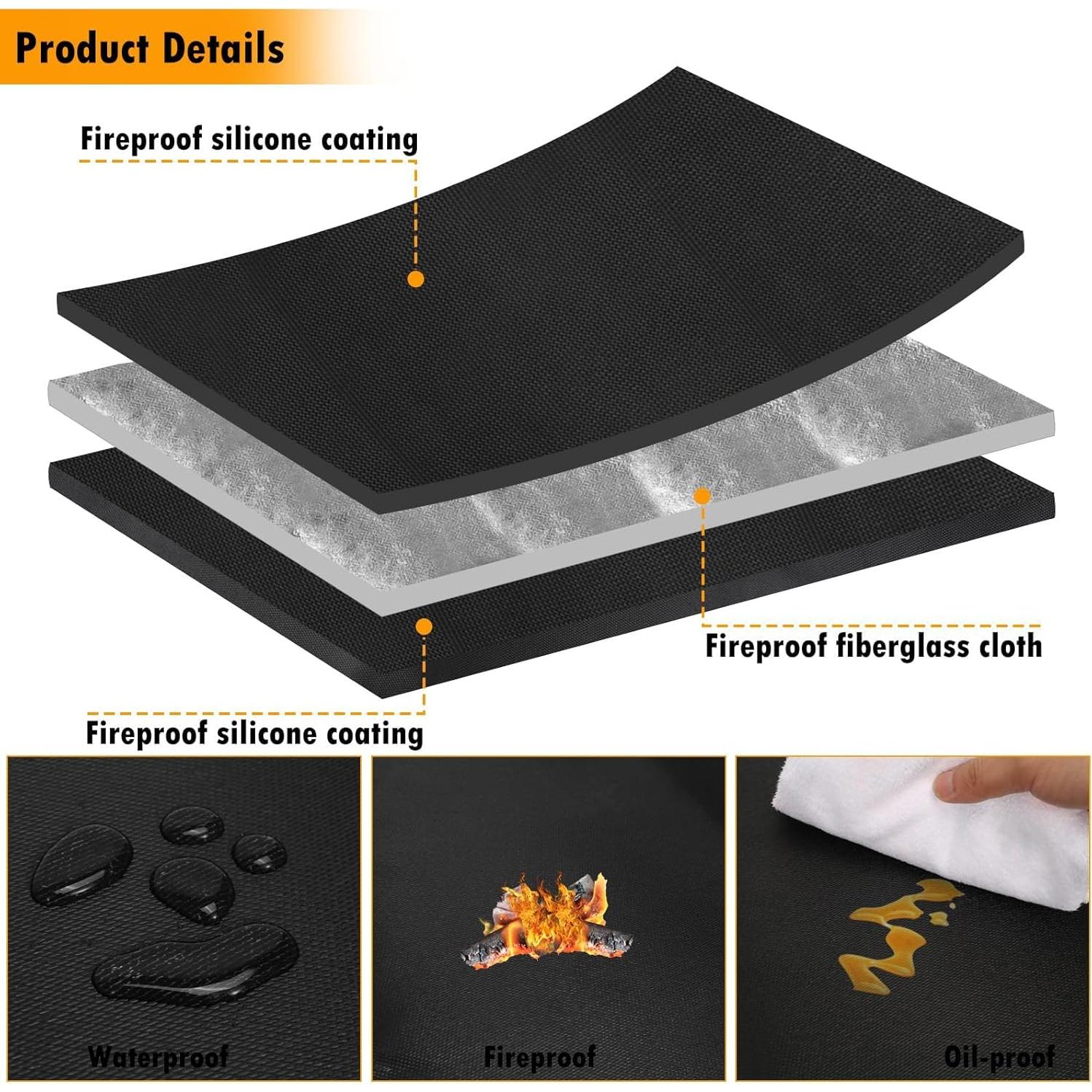 Alfombrilla Redonda para Fogata Svepndic 101.6 cm Resistente al Fuego