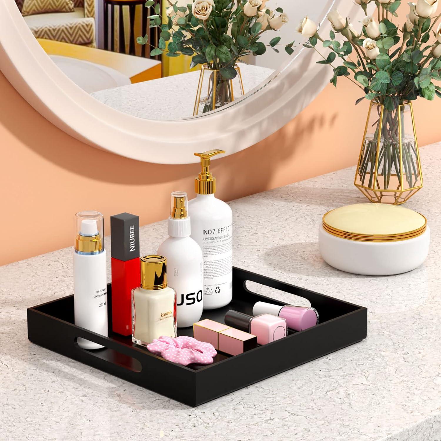 Bandeja de Acrílico NIUBEE 30.48x30.48 cm Negra - A Prueba de Derrames