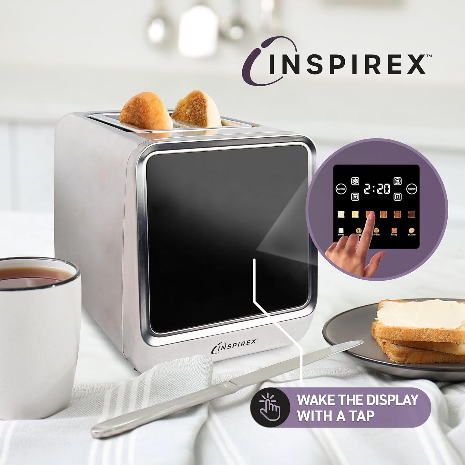 Tostadora Inspirex 2 Rebanadas Acero Inoxidable Táctil 1450W