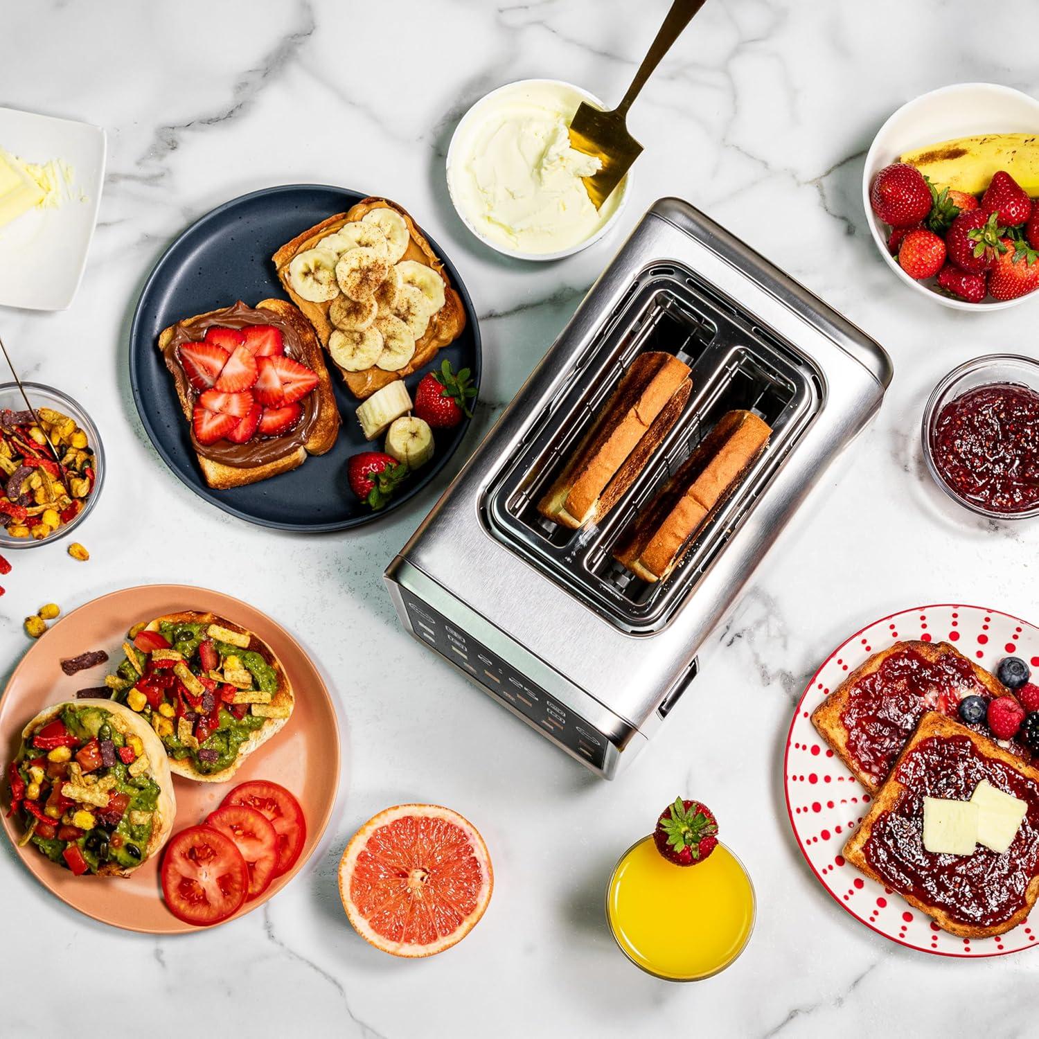 Tostadora Inspirex 2 Rebanadas Acero Inoxidable Táctil 1450W