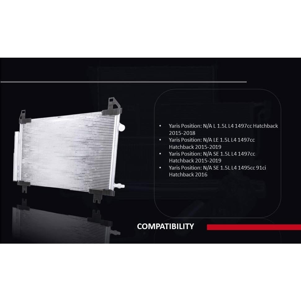 Condensador A/C Toyota Yaris 2015-2019 1.5L L4 Receptor