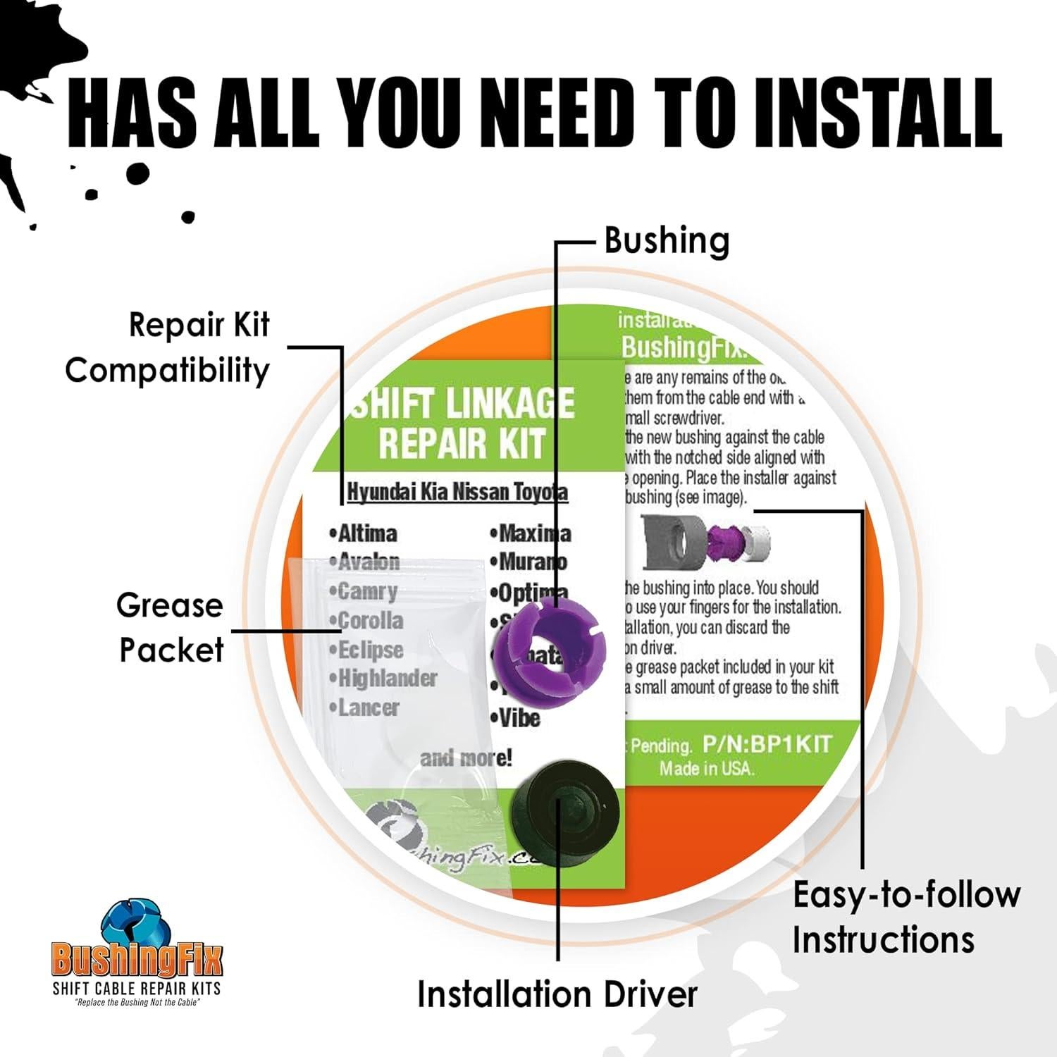 Kit de Reparación de Bujes de Cambio BushingFix BP1Kit