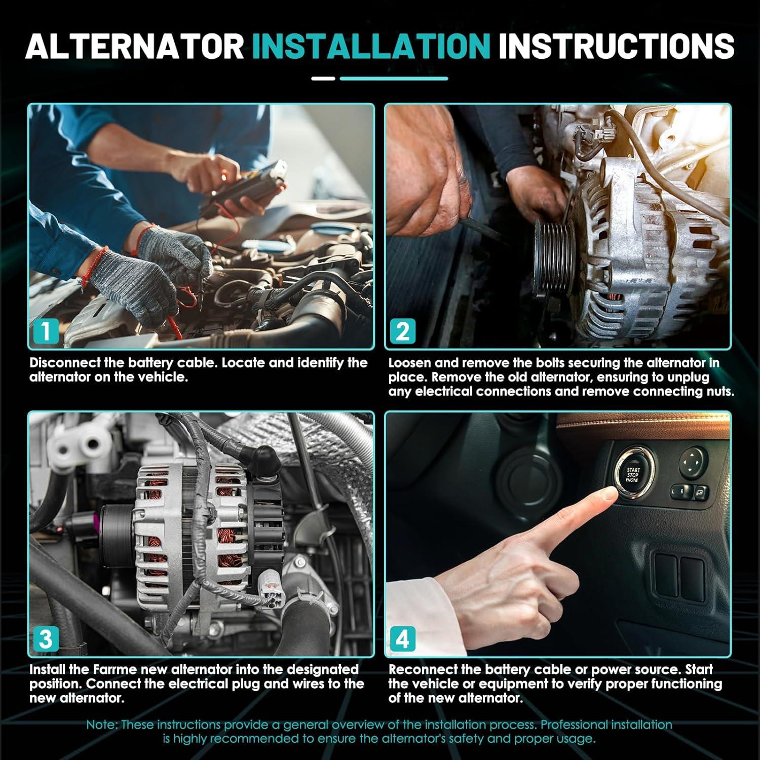 Alternador Farrme 11203 80A para Toyota Yaris 2006-2014