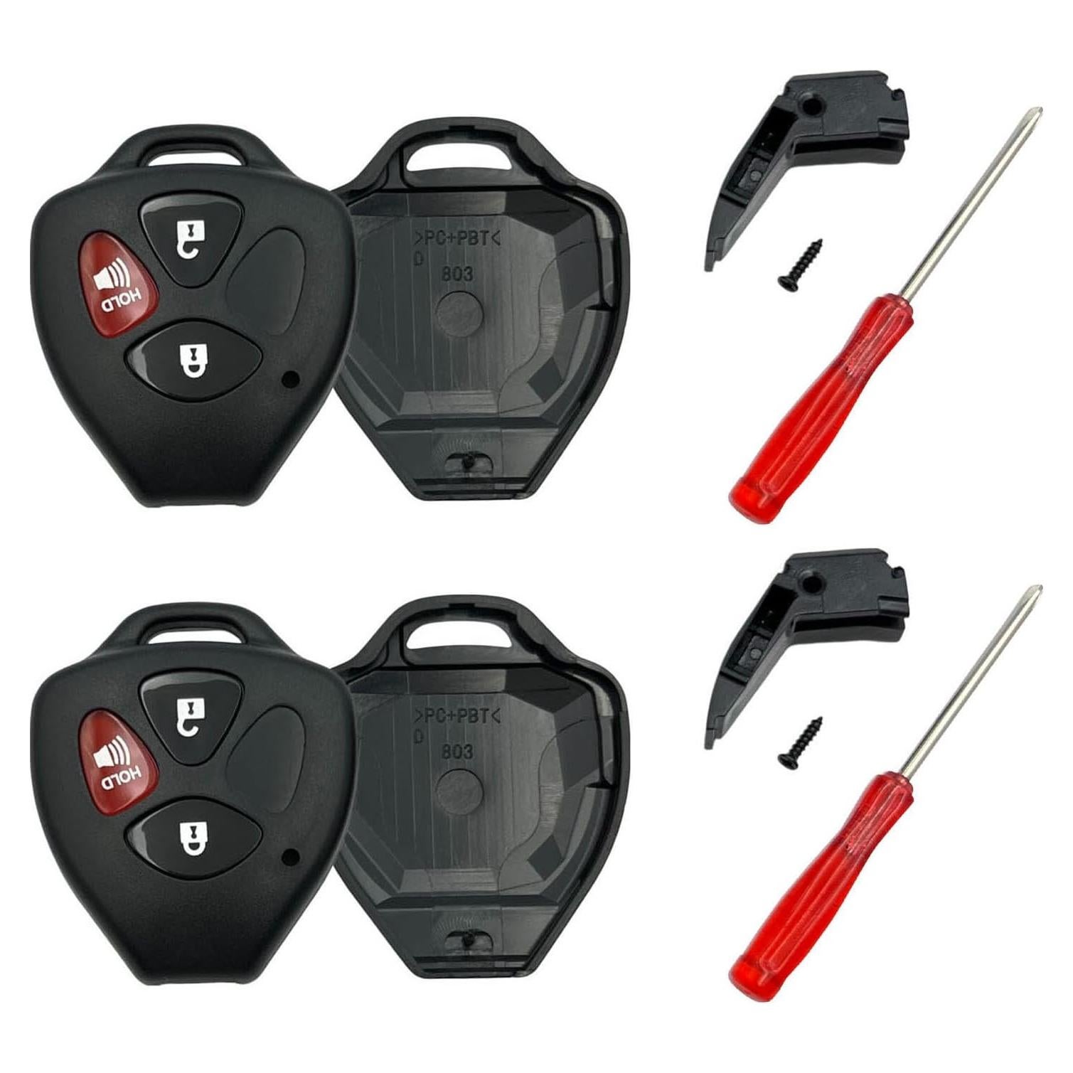 Carcasa de llavero Toyota 3 botones WKIOERAD 067 - 2 Pcs