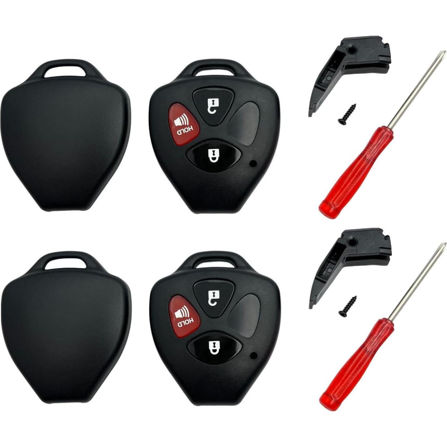 Carcasa de llavero Toyota 3 botones WKIOERAD 067 - 2 Pcs