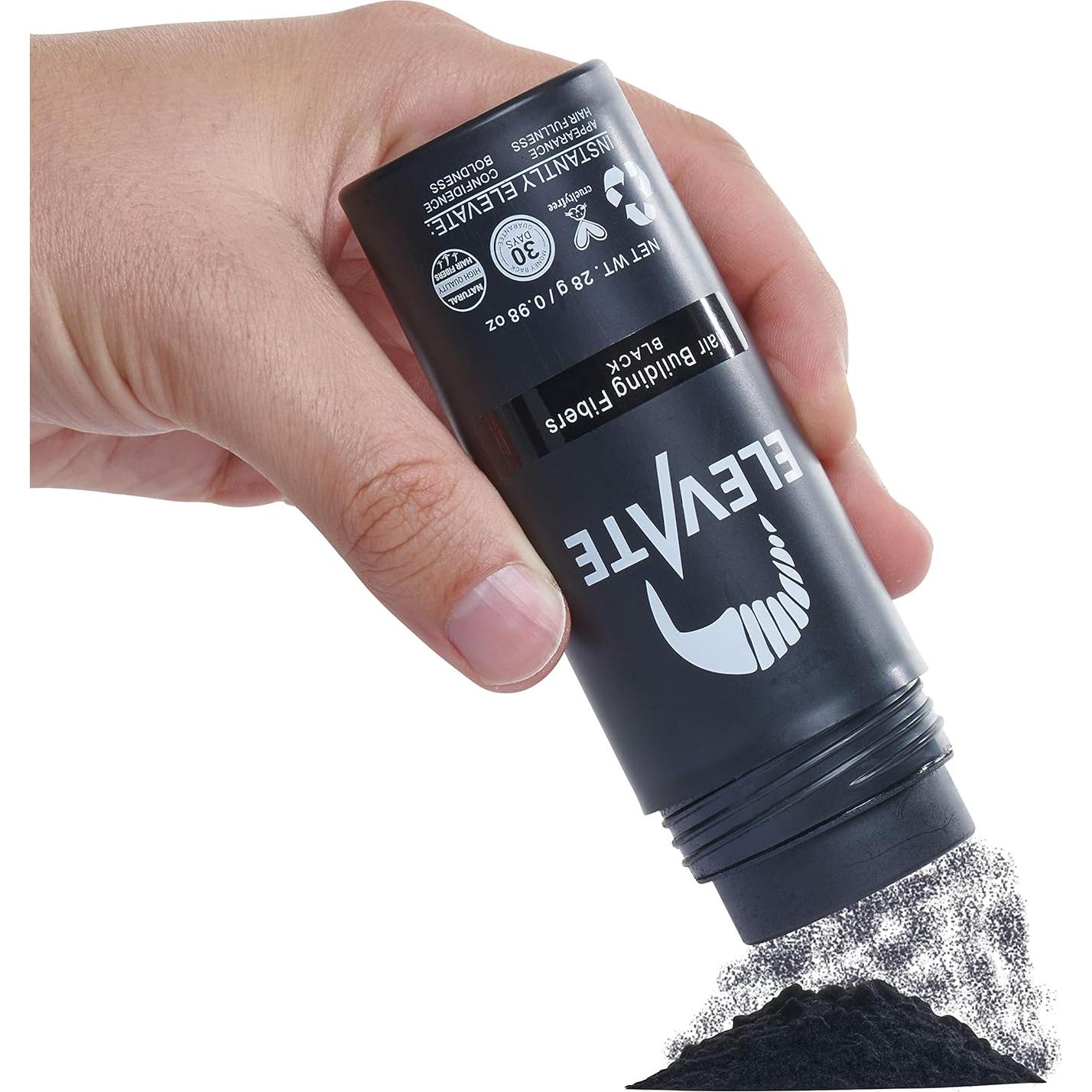 Fibras para Cabello Elevate 28g - Engrosar y Ocultar Calvicie Negro