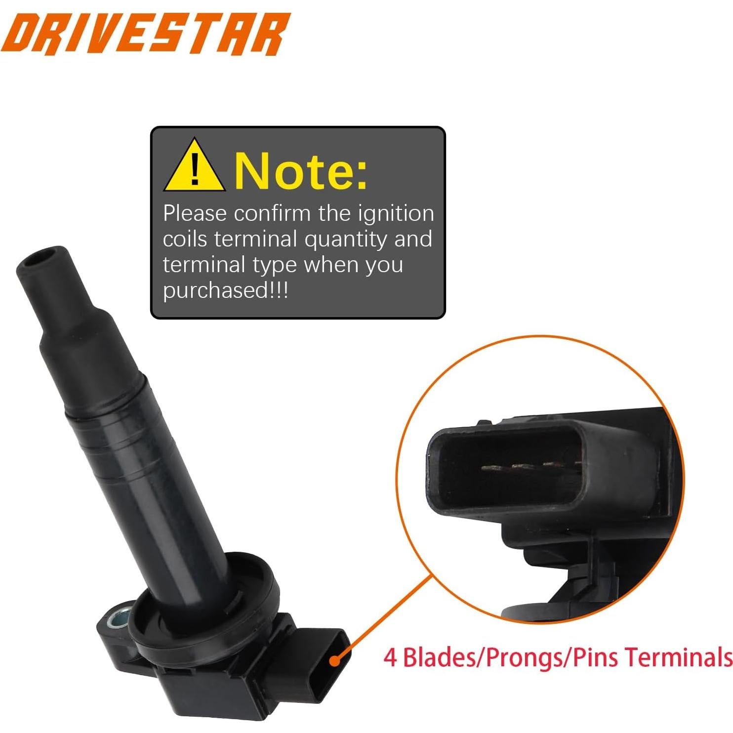Bobinas de Encendido DRIVESTAR 4 Piezas para Toyota y Scion
