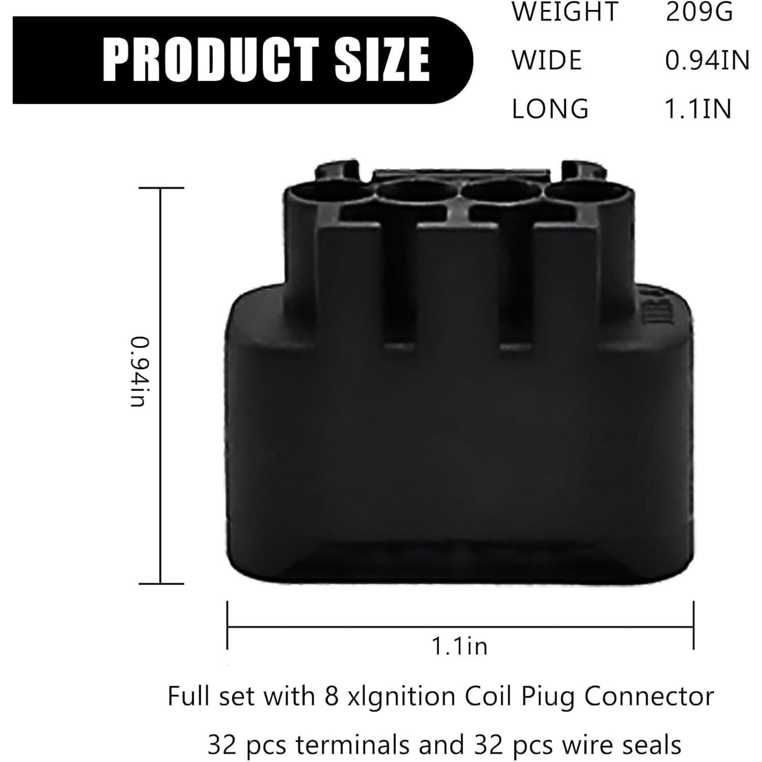 Conector de Enchufe de Bobina de Encendido Shtuomoland 4 Pines