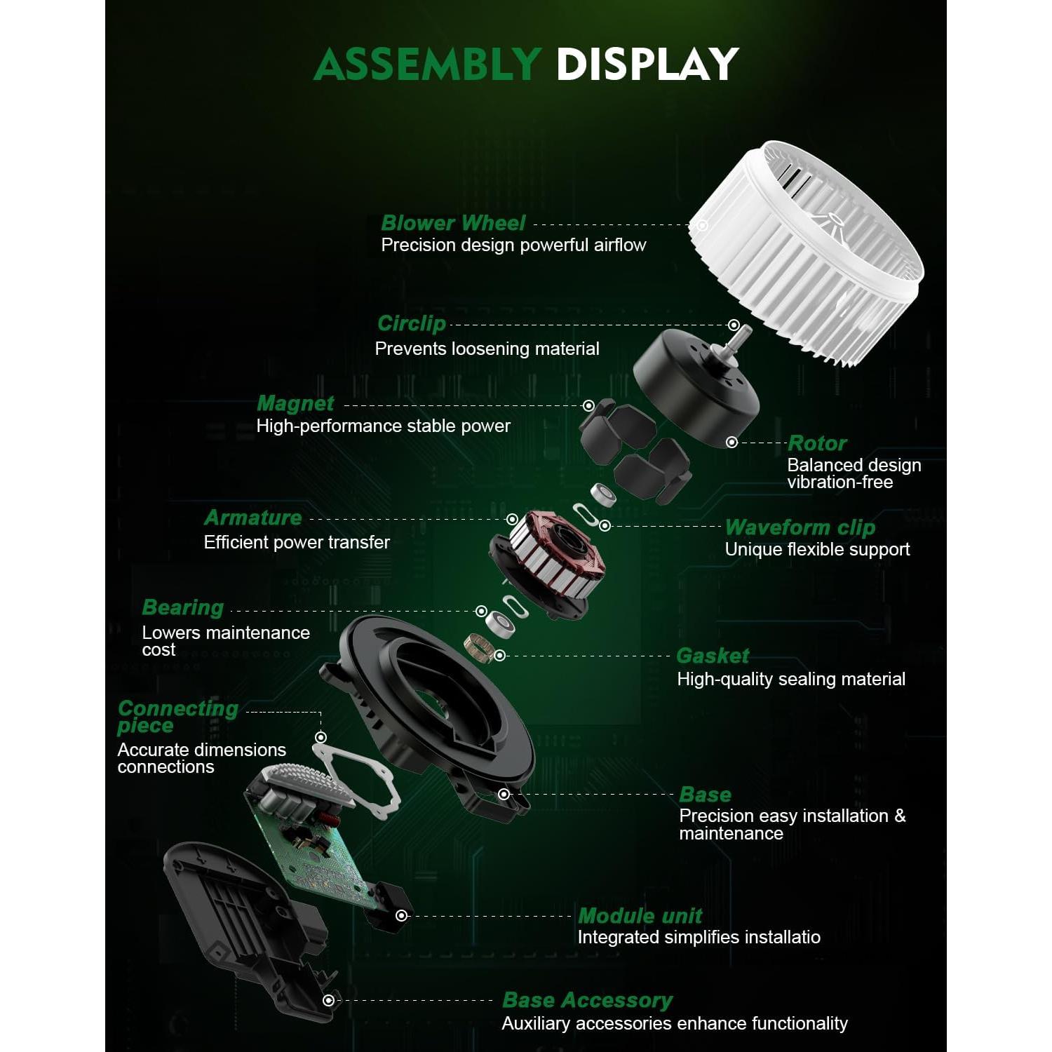 Motor de Soplador de Calefacción HVAC SZKAIDAG 12V 150W