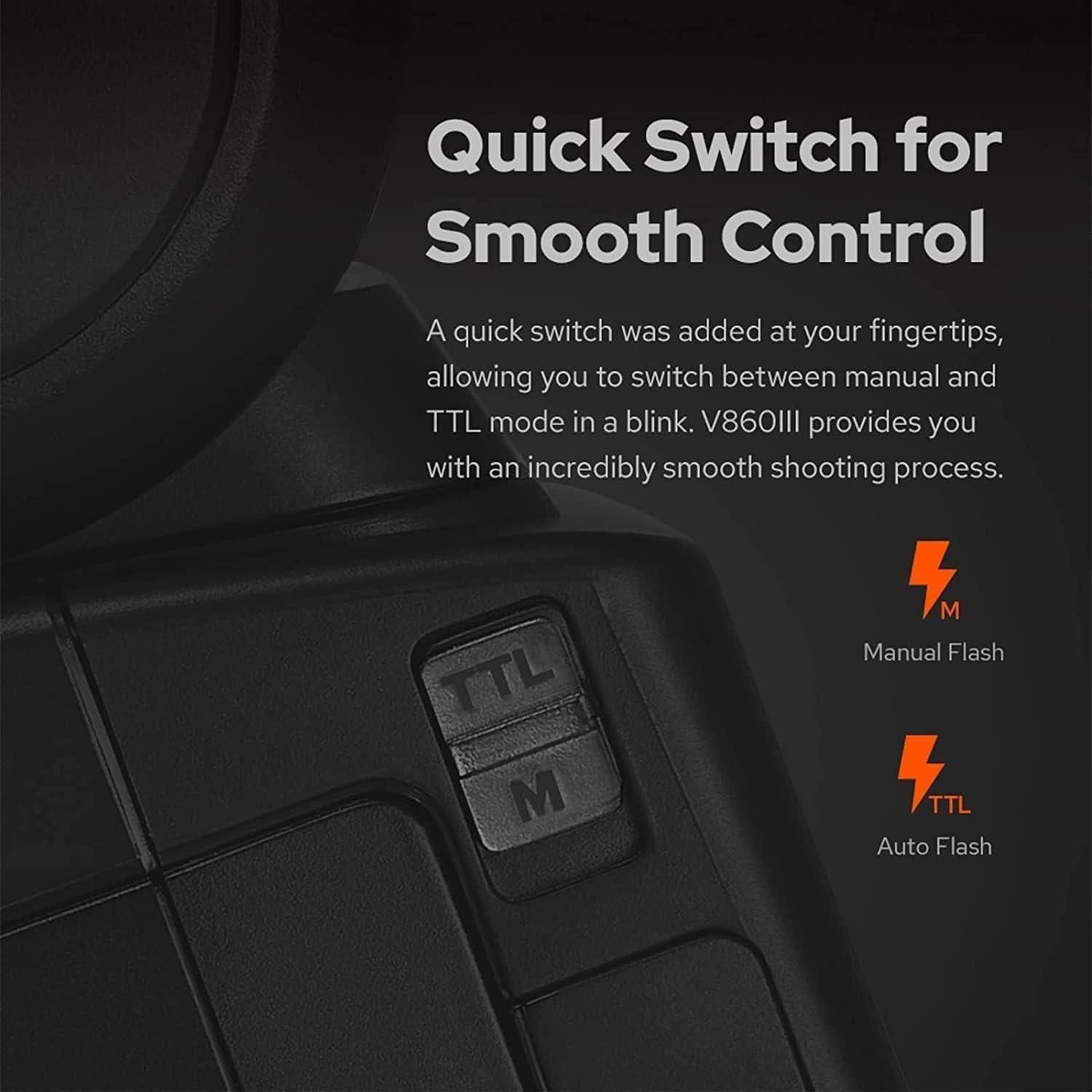 Flash Godox V860III-N para Cámara Nikon 480 Flashes 2.4G