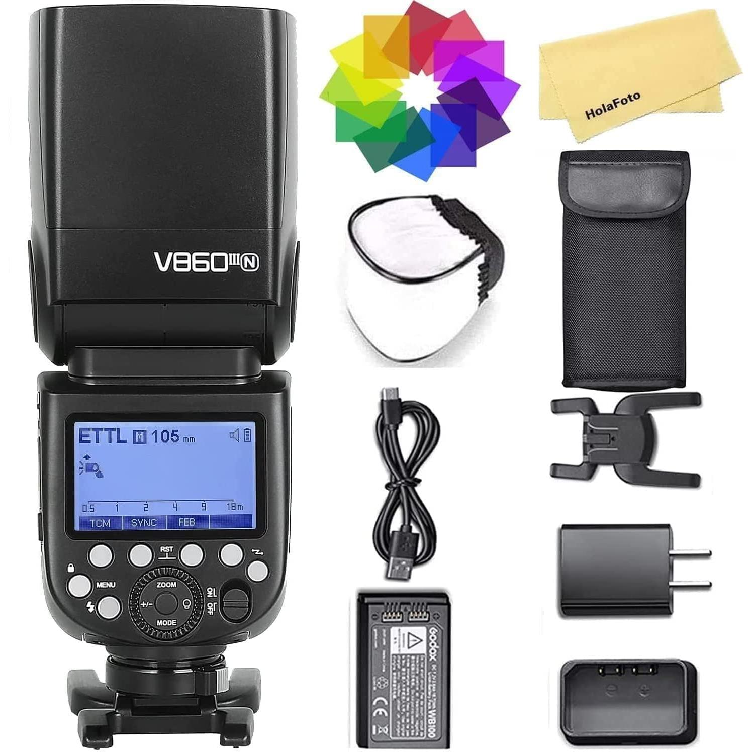 Flash Godox V860III-N para Cámara Nikon 480 Flashes 2.4G