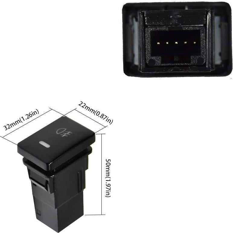 Interruptor de Botón LED 4 Polos 12V YUNPICAR para Toyota