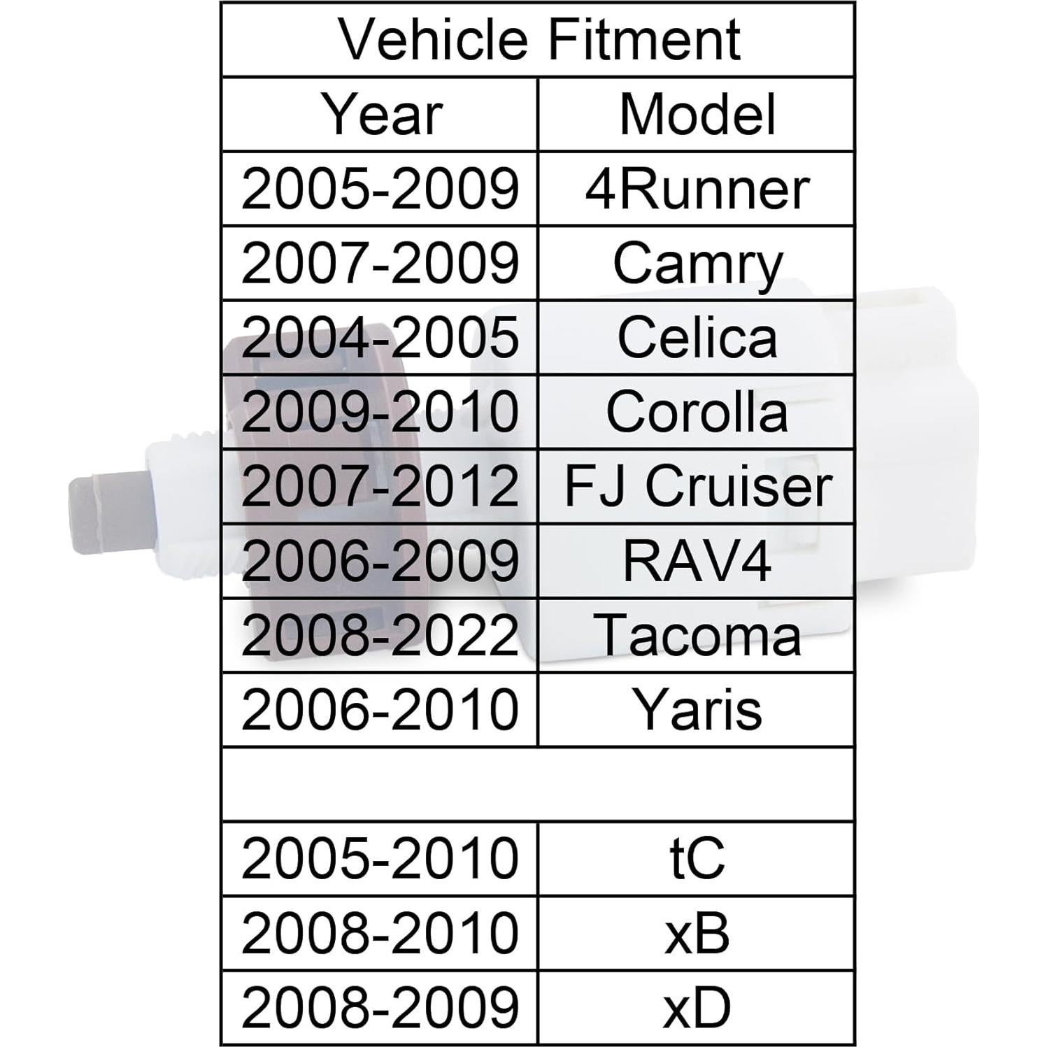 Interruptor de Luz de Freno Suspenix para Toyota 4Runner, Rav4, Tacoma