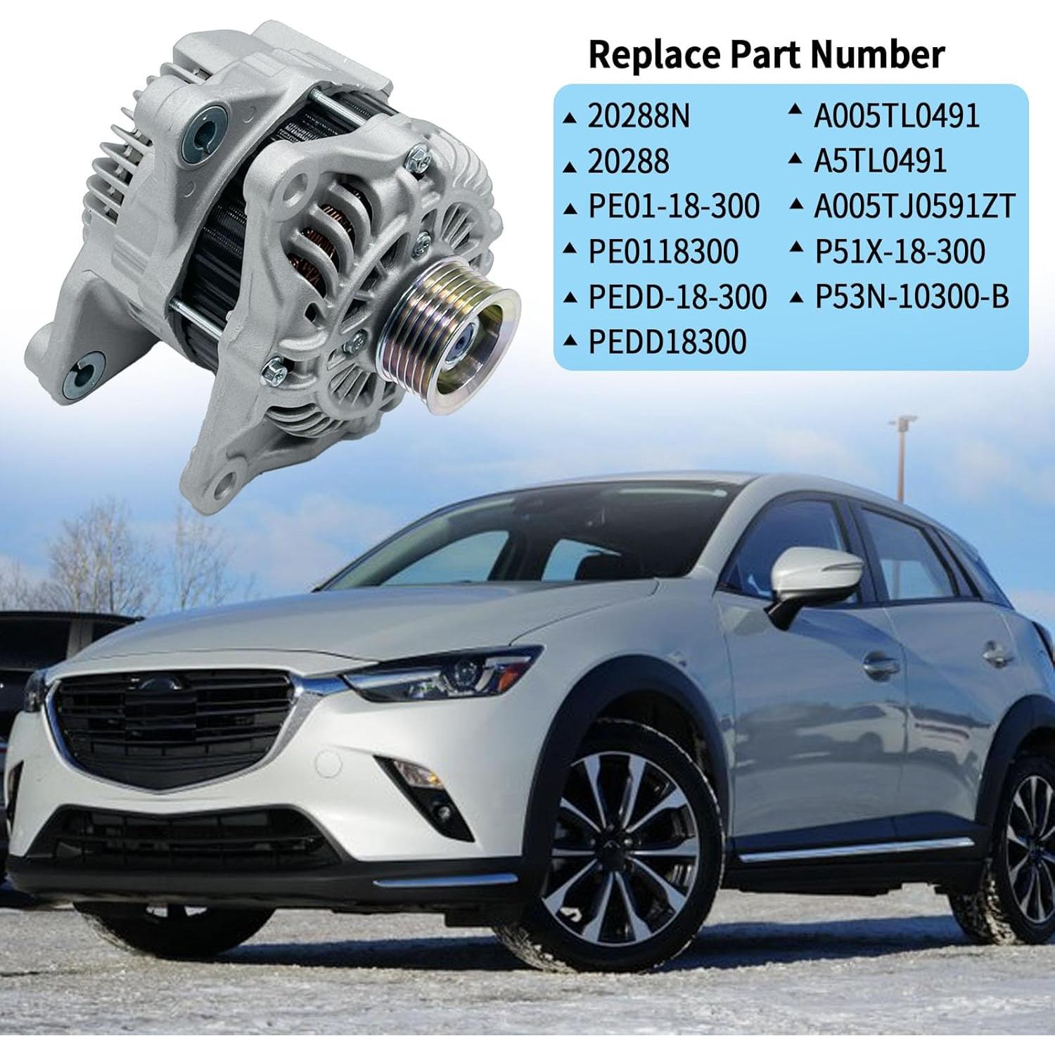 Alternador 12V 100A BZJUNQI Compatible Mazda y Toyota