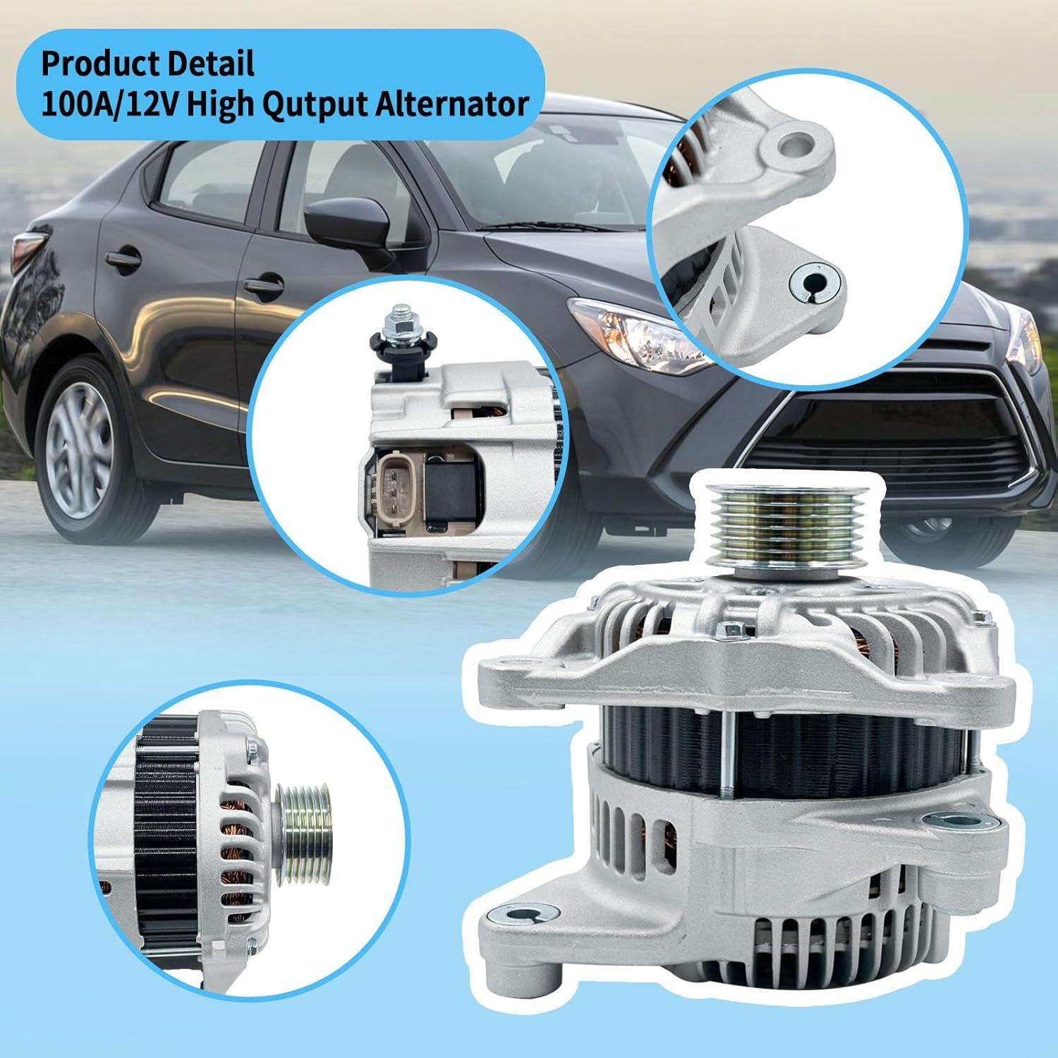 Alternador 12V 100A BZJUNQI Compatible Mazda y Toyota