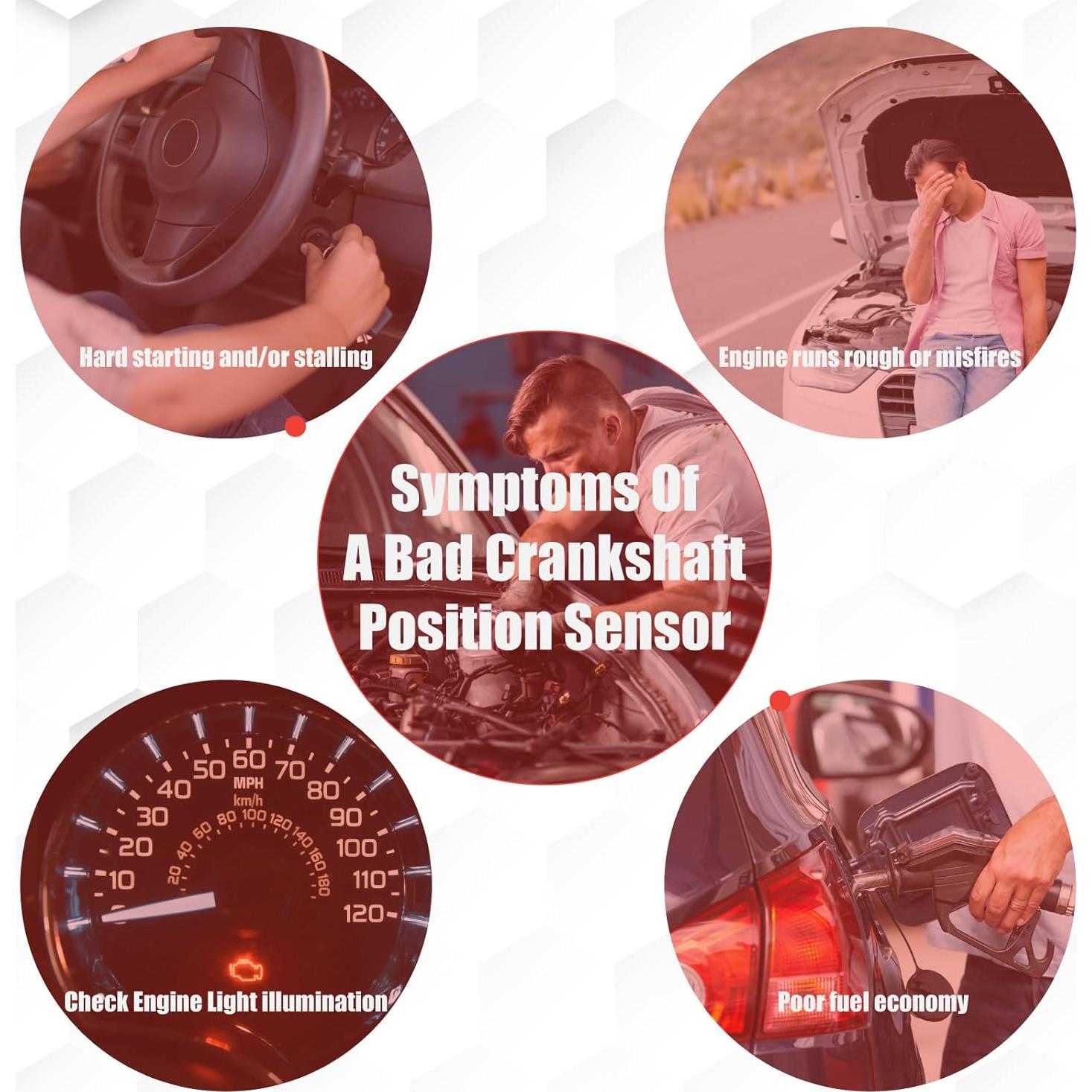 Sensor de Posición del Cigüeñal Sianxaido QZCG0047 para Toyota