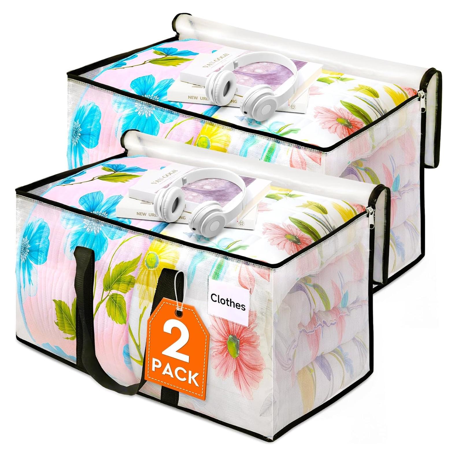 Bolsas de Mudanza Transparentes HomeHacks 76L 2 Paquetes