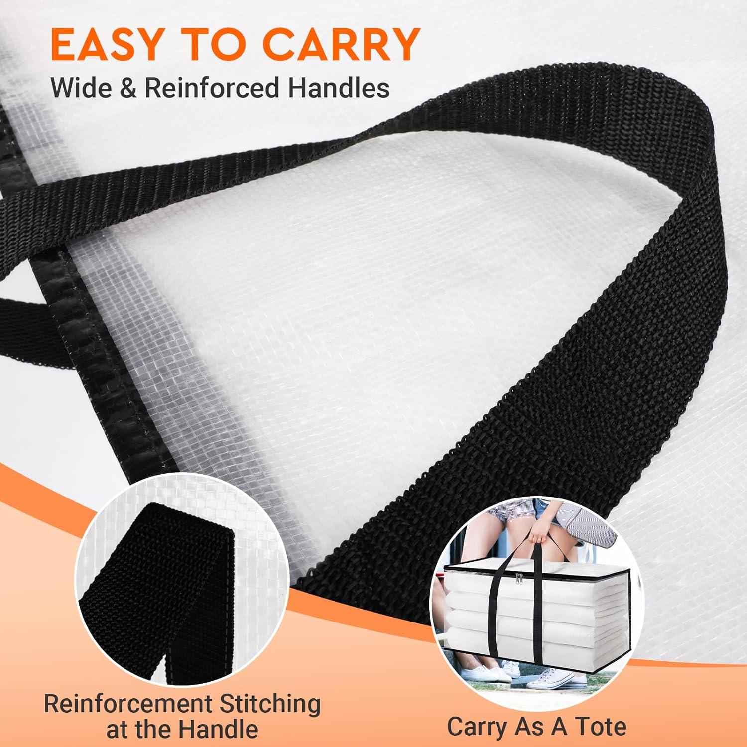 Bolsas de Mudanza Transparentes HomeHacks 76L 2 Paquetes