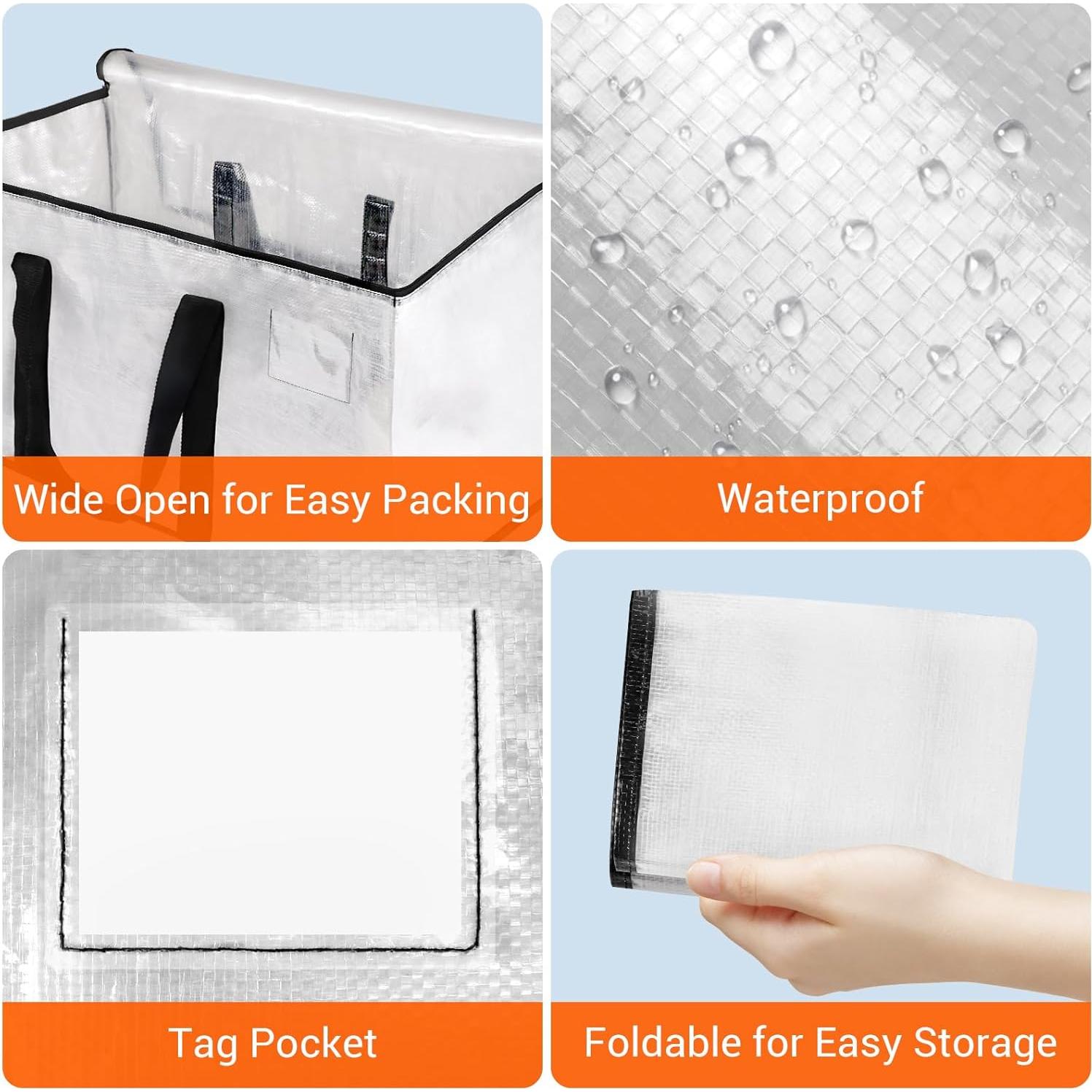 Bolsas de Mudanza Transparentes HomeHacks 76L 2 Paquetes