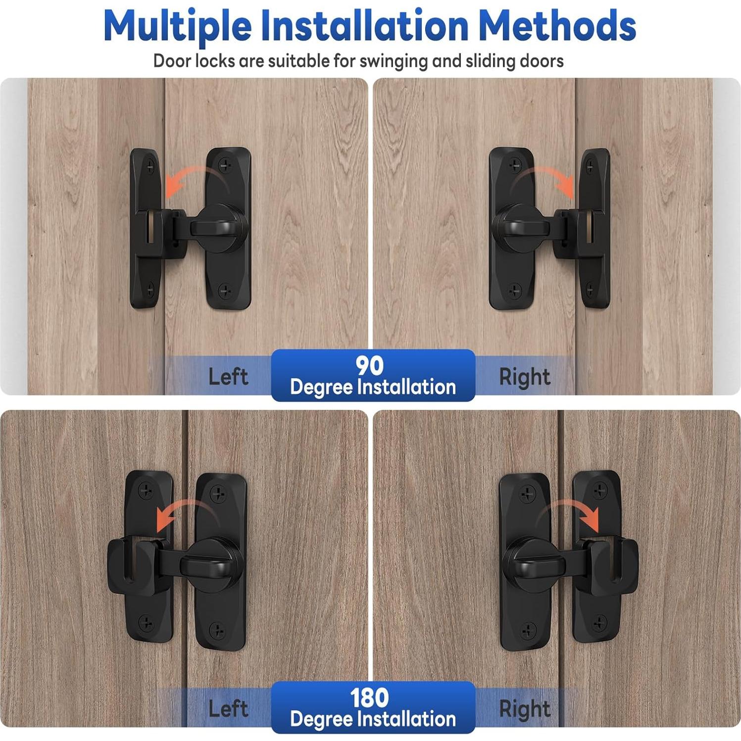 Cerradura de Puerta Corrediza de Granero SecureLatch 90/180°
