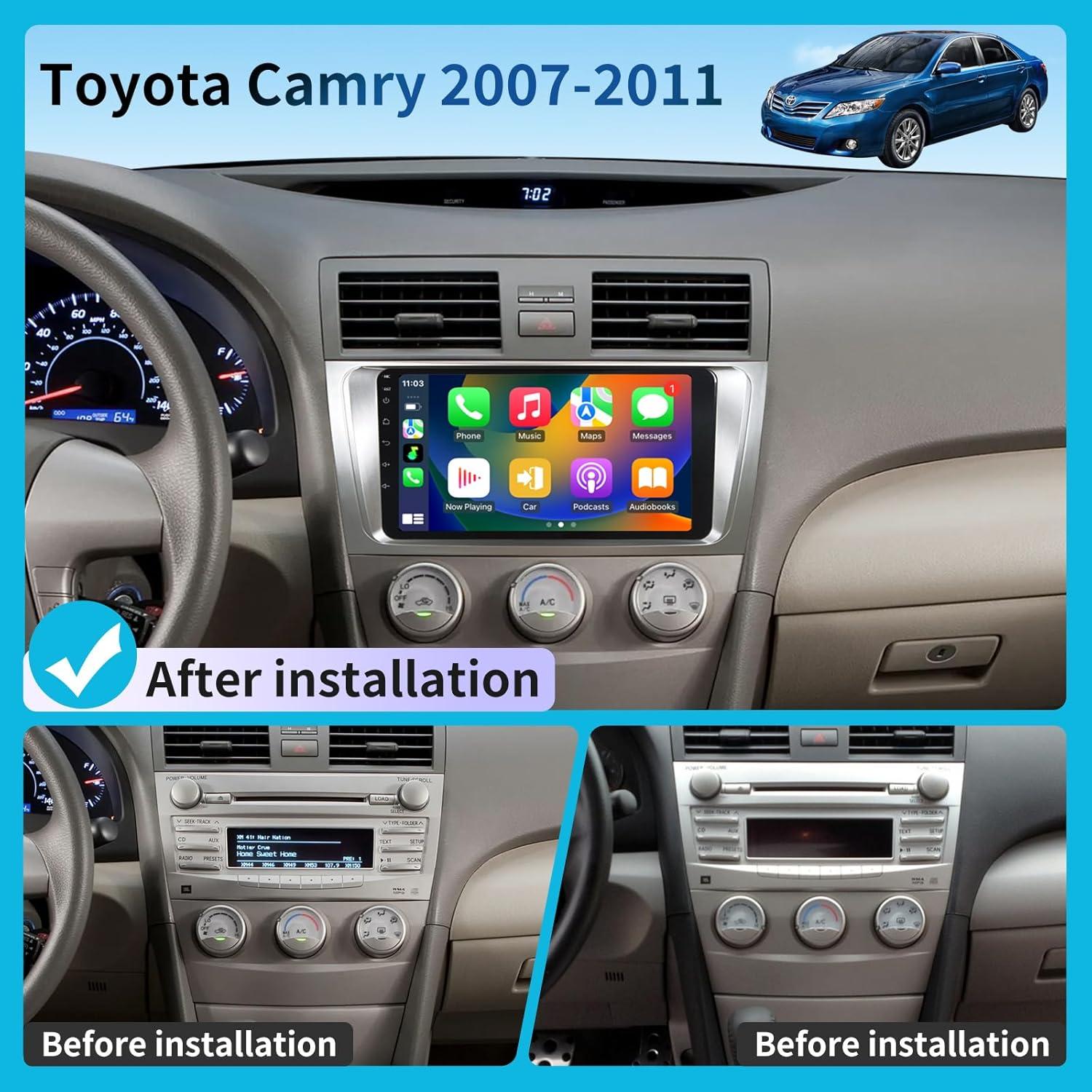 Radio Android 14 HNOPYHNT para Toyota Camry 2007-2011, Pantalla Táctil 9"
