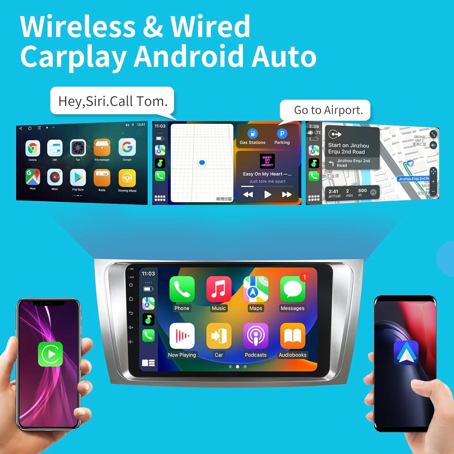 Radio Android 14 HNOPYHNT para Toyota Camry 2007-2011, Pantalla Táctil 9"