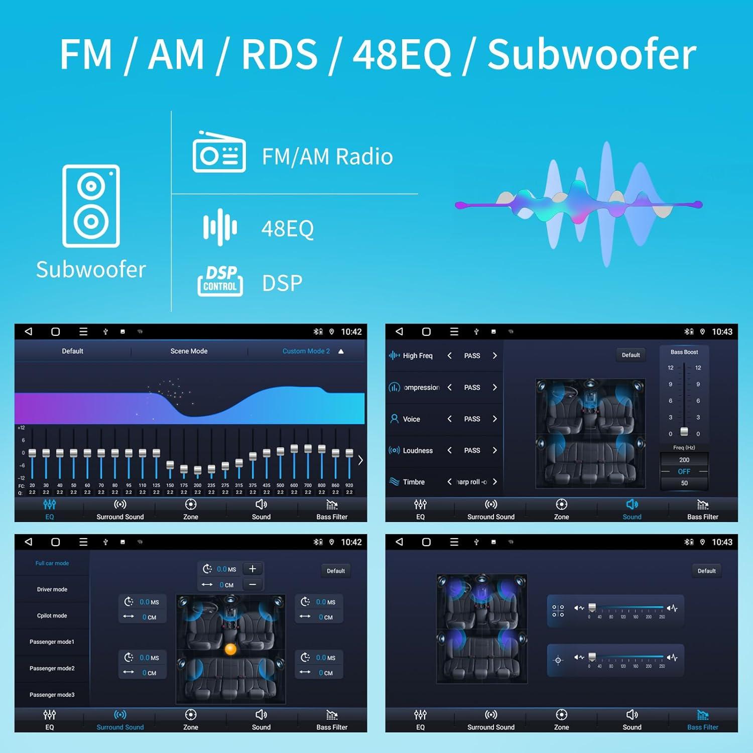 Radio Android 14 HNOPYHNT para Toyota Camry 2007-2011, Pantalla Táctil 9"