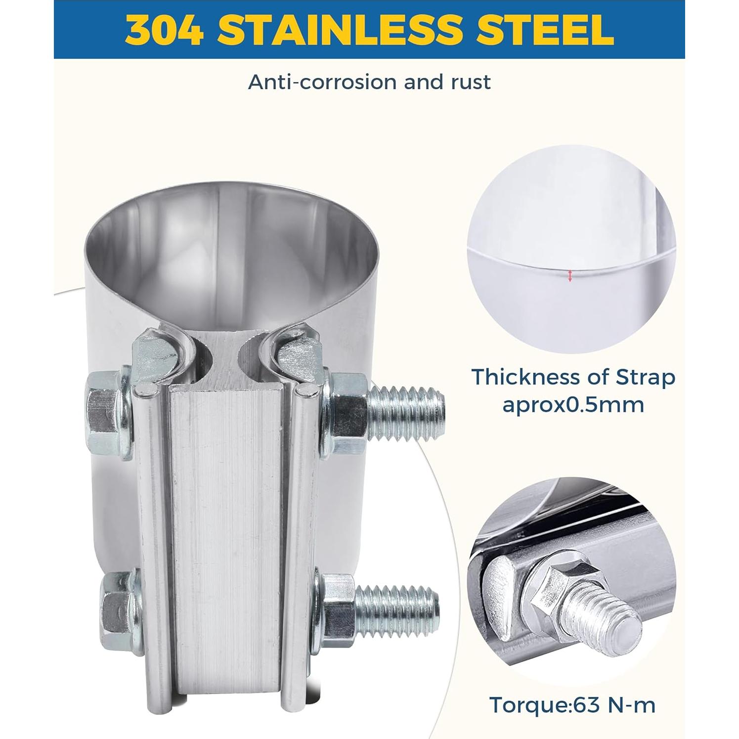 Abrazadera de Escape UBOG 6.99 cm Acero Inoxidable