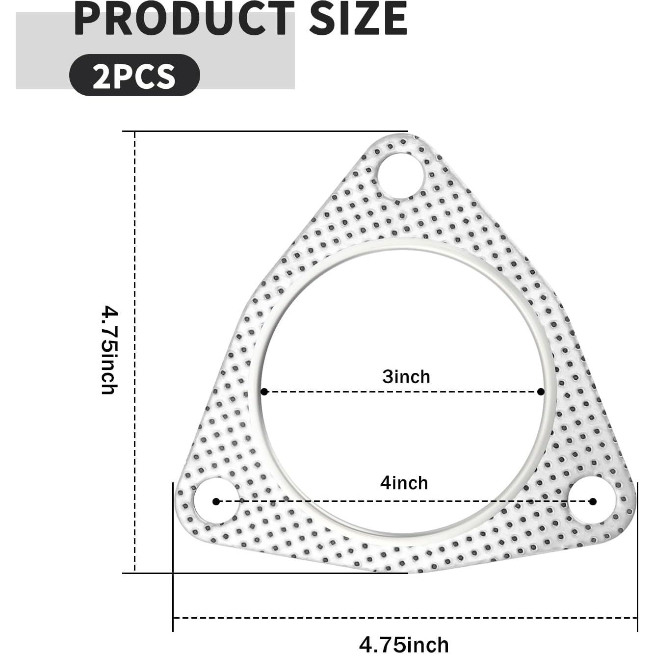 Juego de Juntas de Escape Junecarp 3" Triple Agujero Alta Calidad