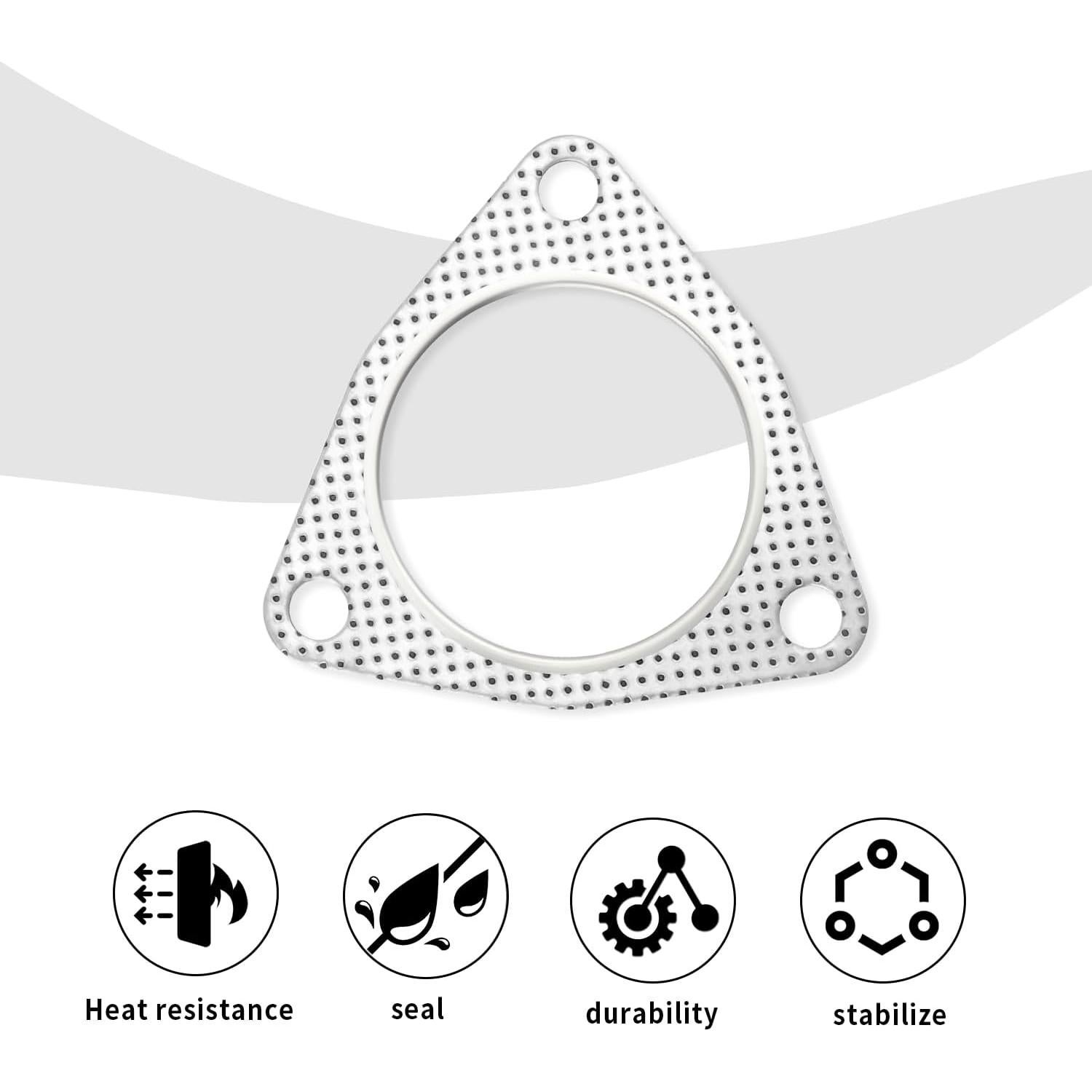 Juego de Juntas de Escape Junecarp 3" Triple Agujero Alta Calidad