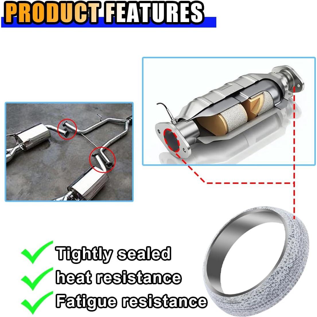 Junta de Colector de Escape JOYCOURT 60mm Grafito Acero Inoxidable