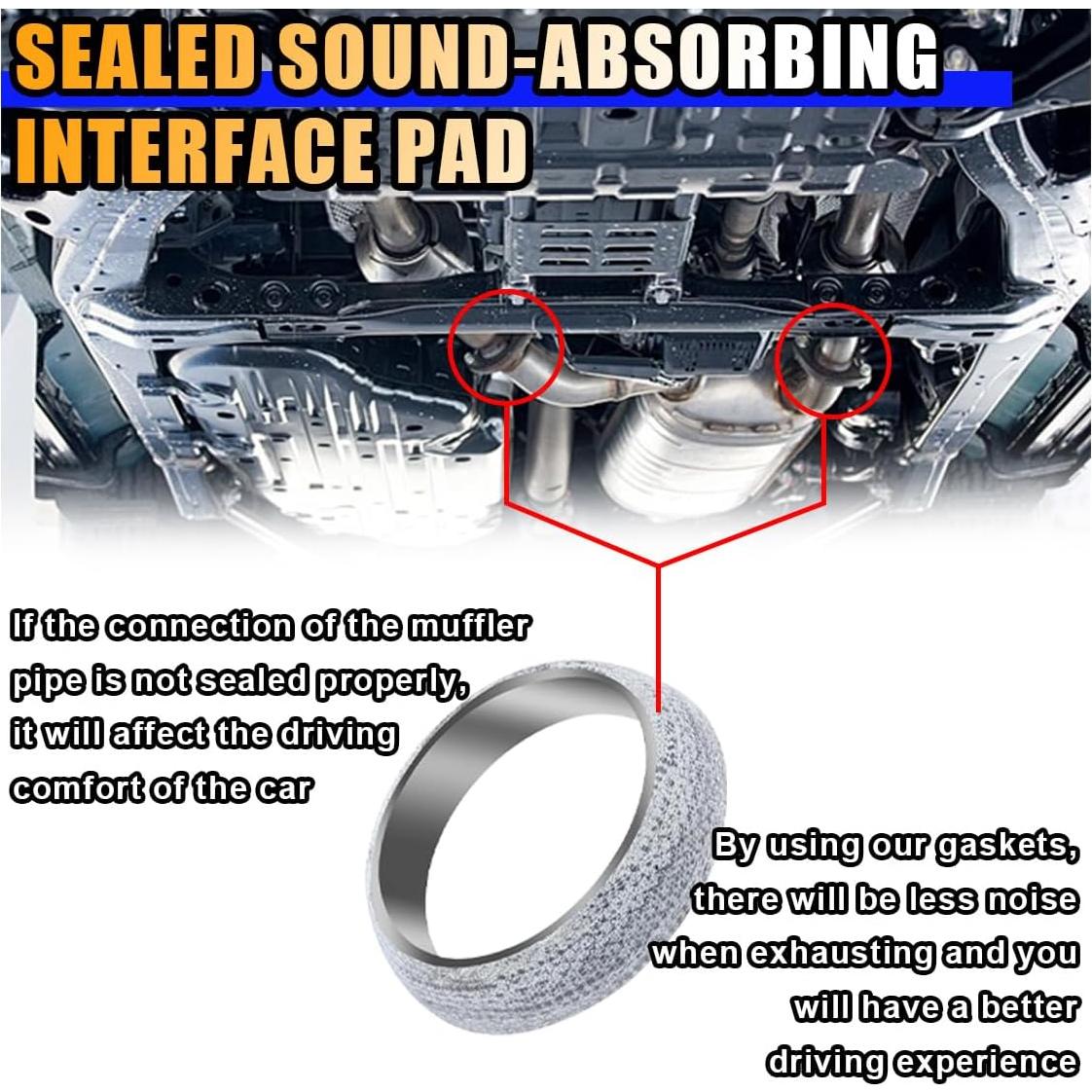 Junta de Colector de Escape JOYCOURT 60mm Grafito Acero Inoxidable