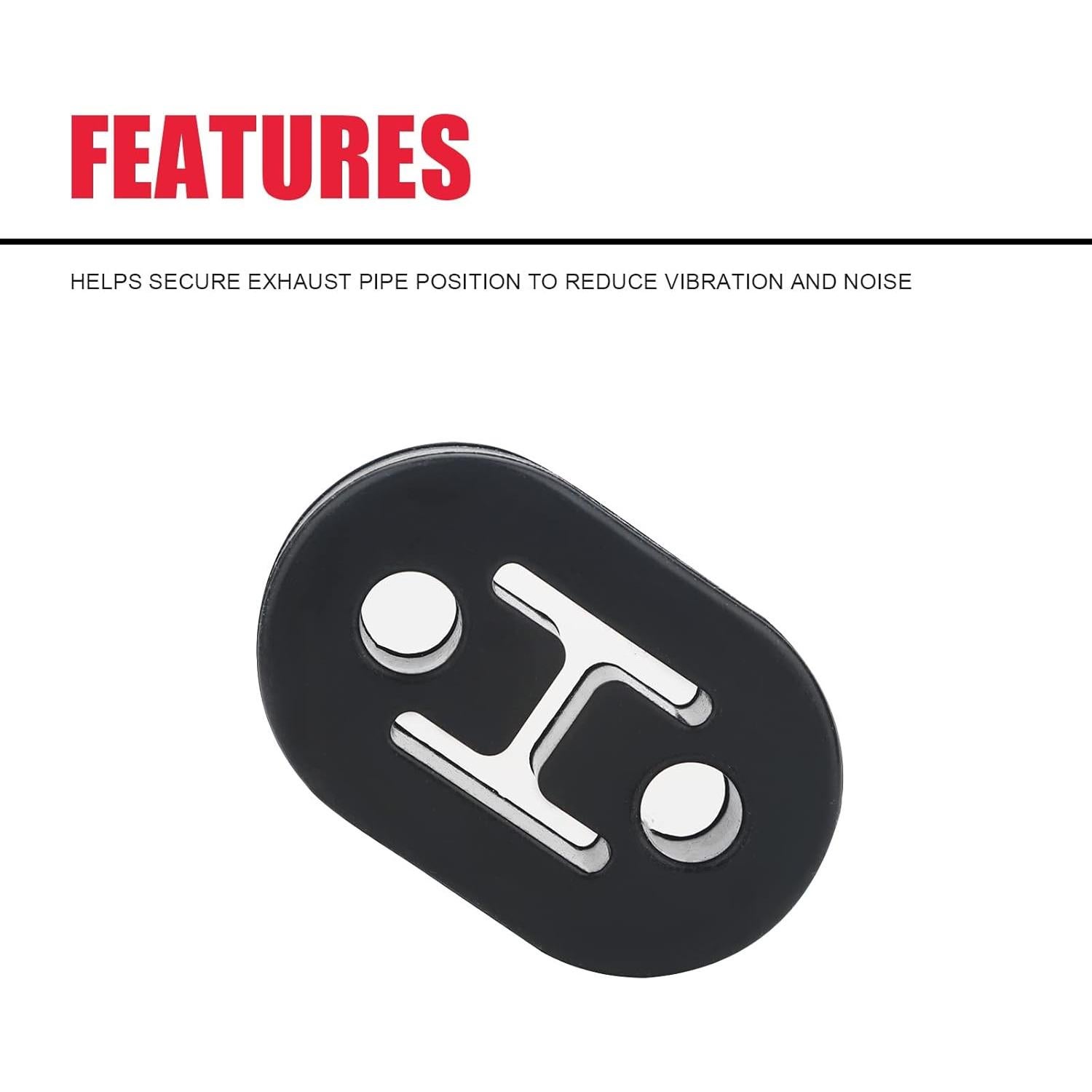 Soporte de Goma para Escape VASTAUTO 4 Pcs 12mm Alta Resistencia