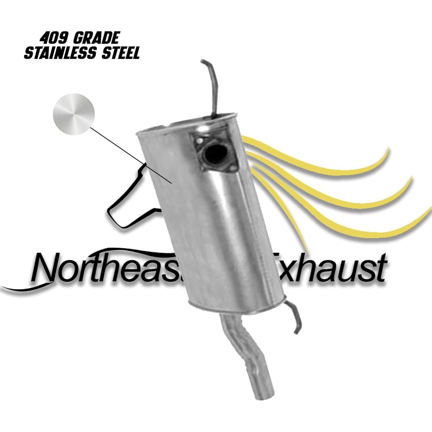 Kit de Escape de Acero Inoxidable Escape Northeastern para Toyota Camry 1994-1995 2.2L