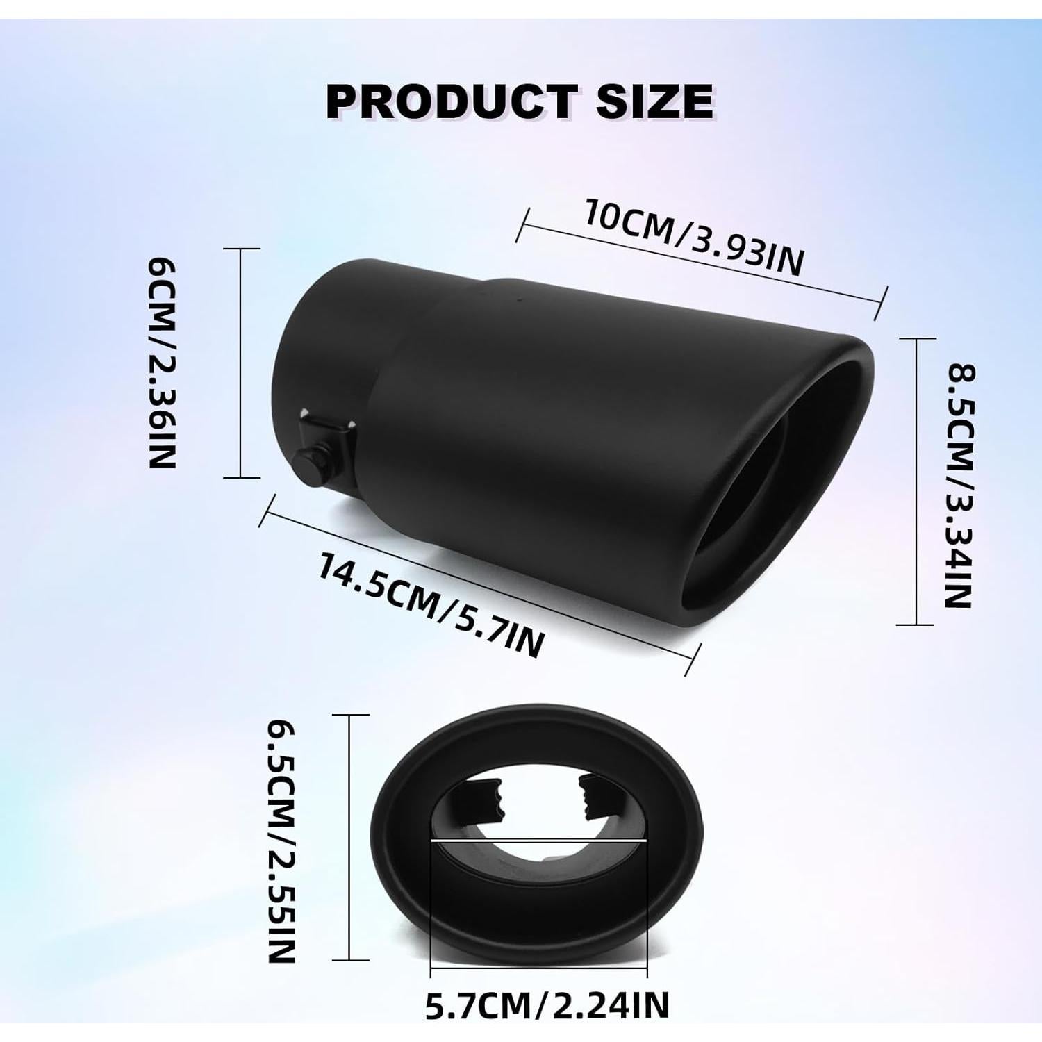 Tubo de Escape Recto CmeRto Acero Inoxidable 6.3cm a 8.3cm