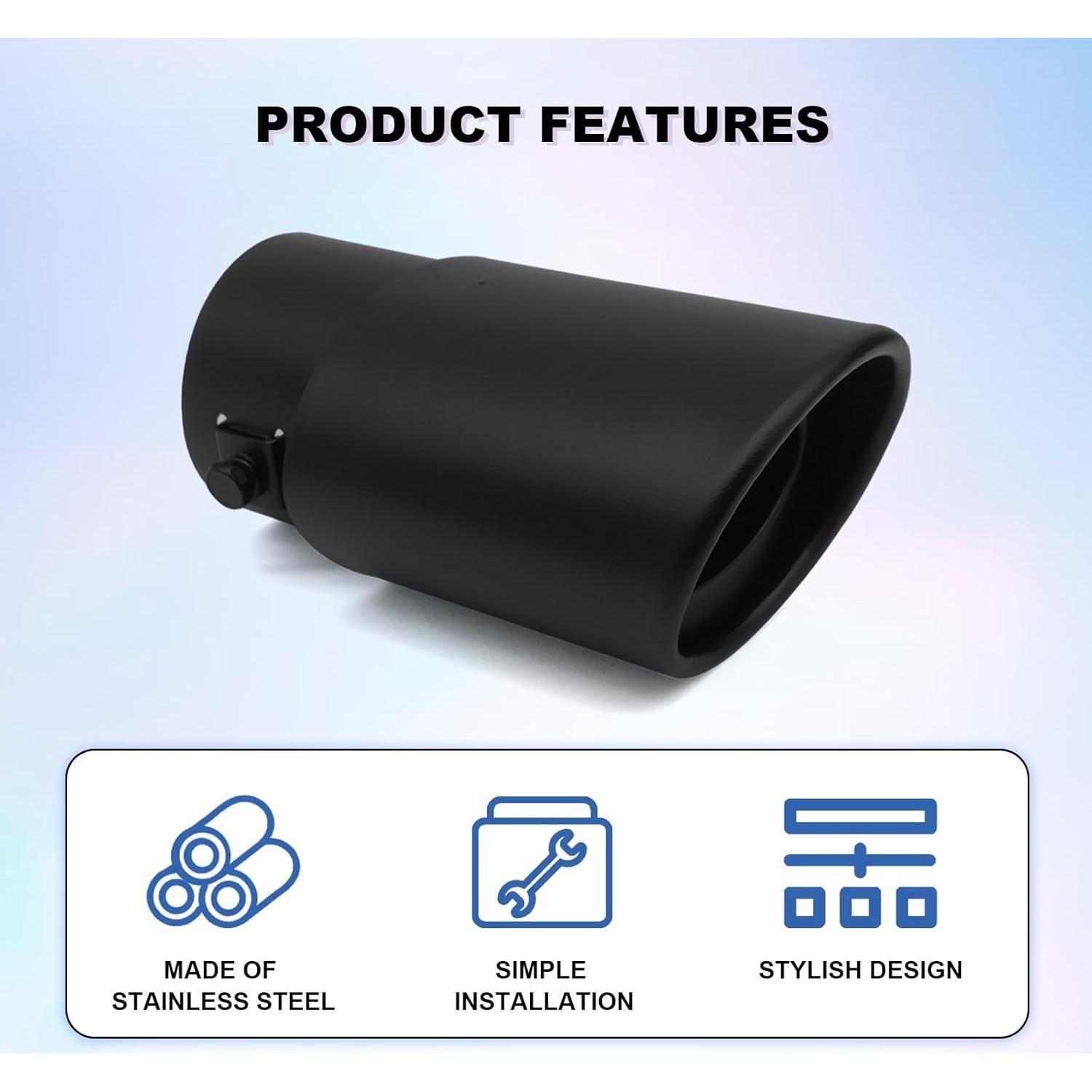 Tubo de Escape Recto CmeRto Acero Inoxidable 6.3cm a 8.3cm