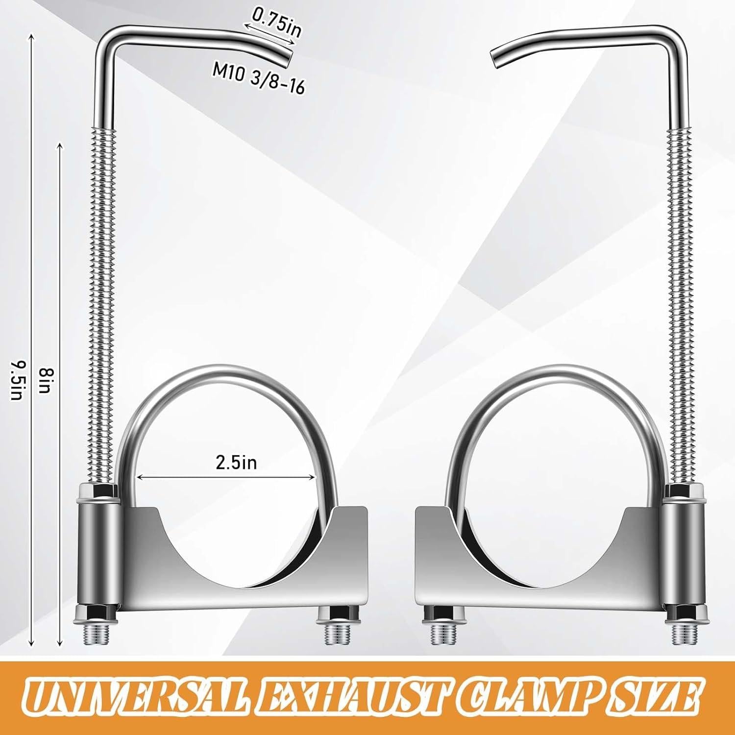 Abrazadera de Escape Universal Datanly 2 Pcs 2.5" (6.35 cm)