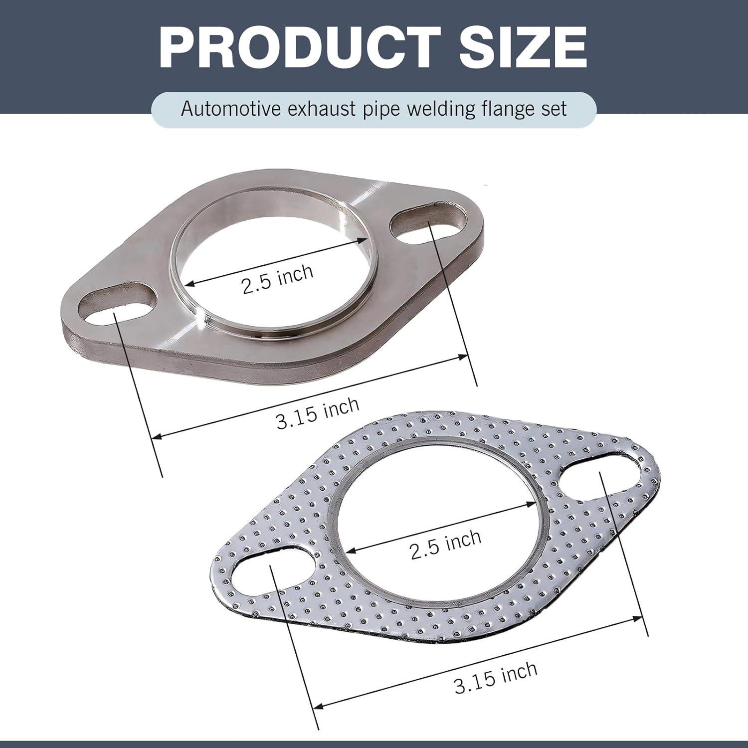 Kit de Reparación de Brida de Escape Arwrilt 2.5" Acero Inoxidable