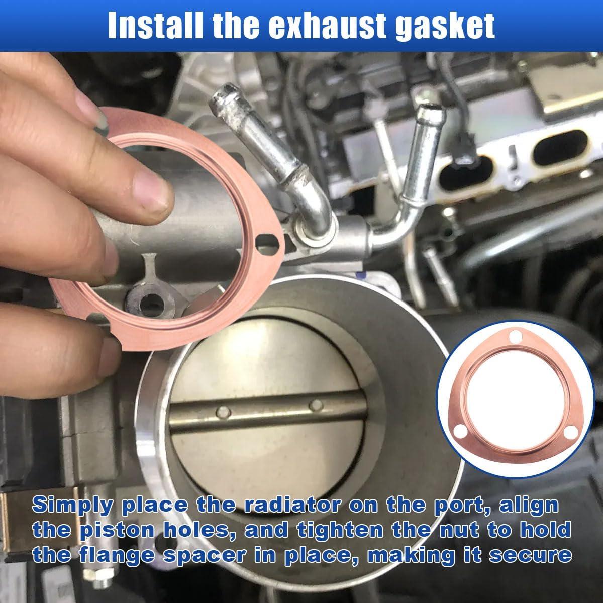 Juntas de Escape de Cobre LAINLOY 2.5" 2 Piezas Reutilizables