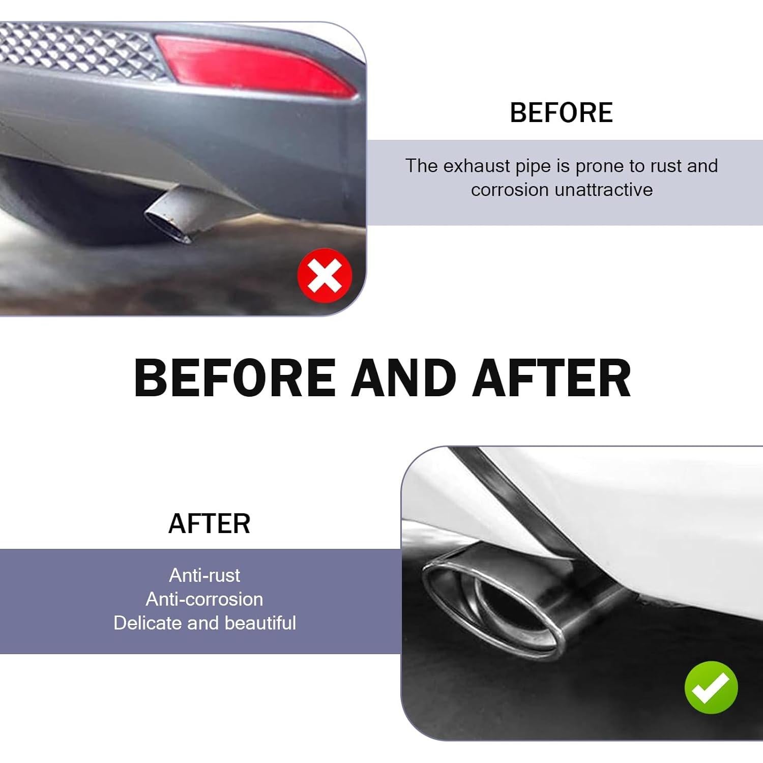 Punta de Escape Doble Arwrilt 2.5" Acero Inoxidable Plata