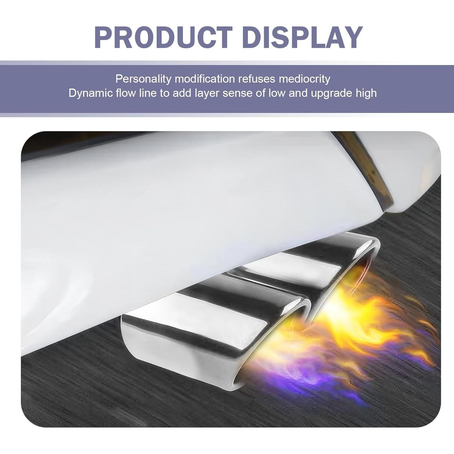 Punta de Escape Doble Arwrilt 2.5" Acero Inoxidable Plata