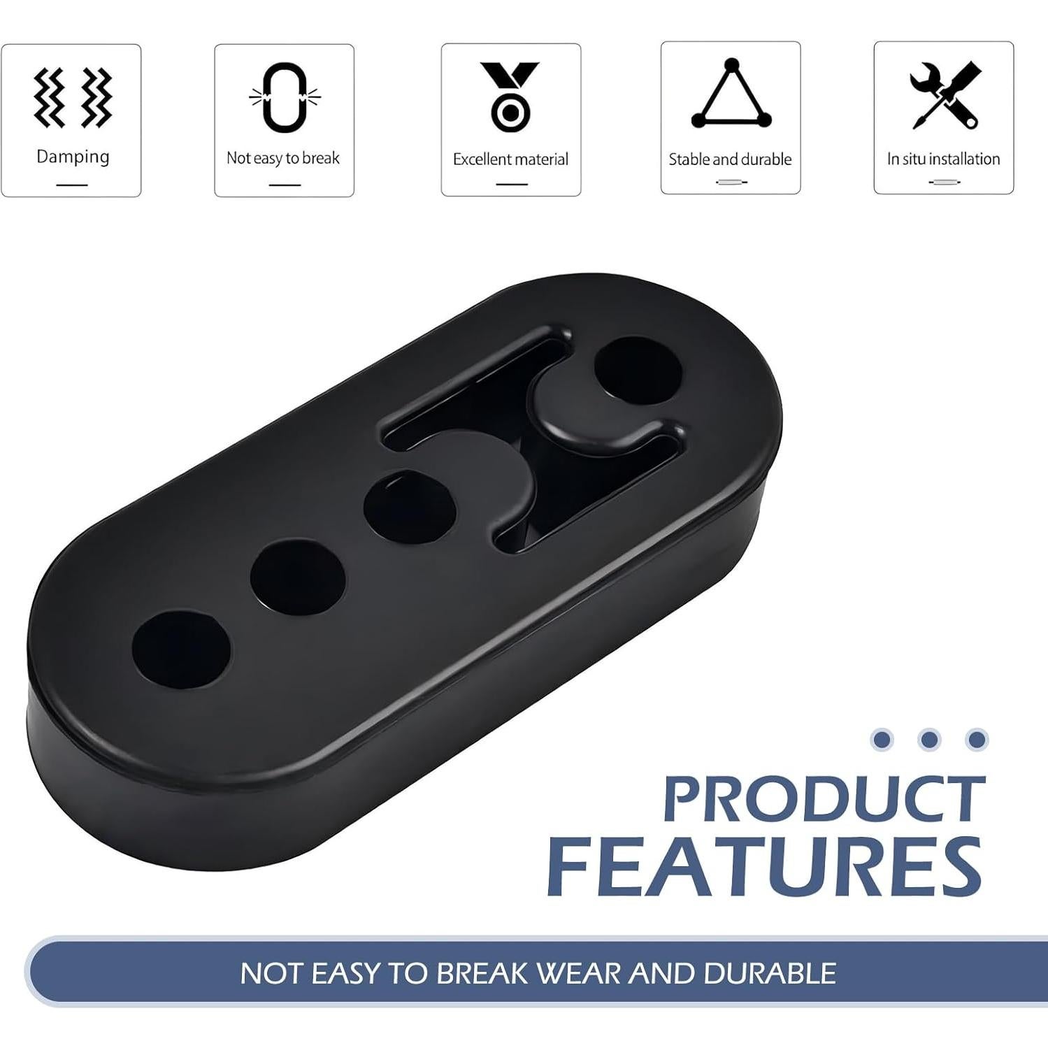 Soporte de Silenciador de Goma Ferianl 4 Agujeros 110mm