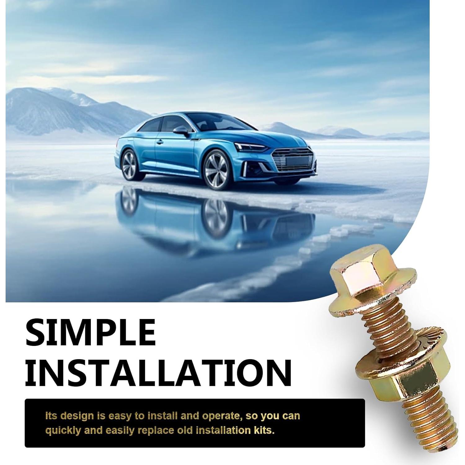 Kit de Tornillos de Colector de Escape Anyhut 10PCS Oro