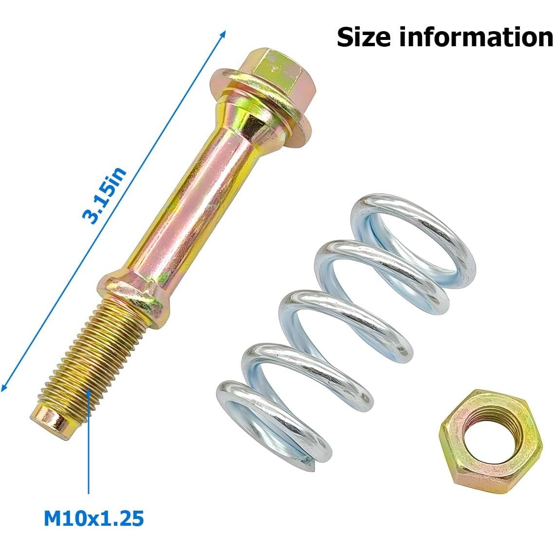 Kit de Tornillo y Tuerca de Resorte de Escape Zipelo 2PCS