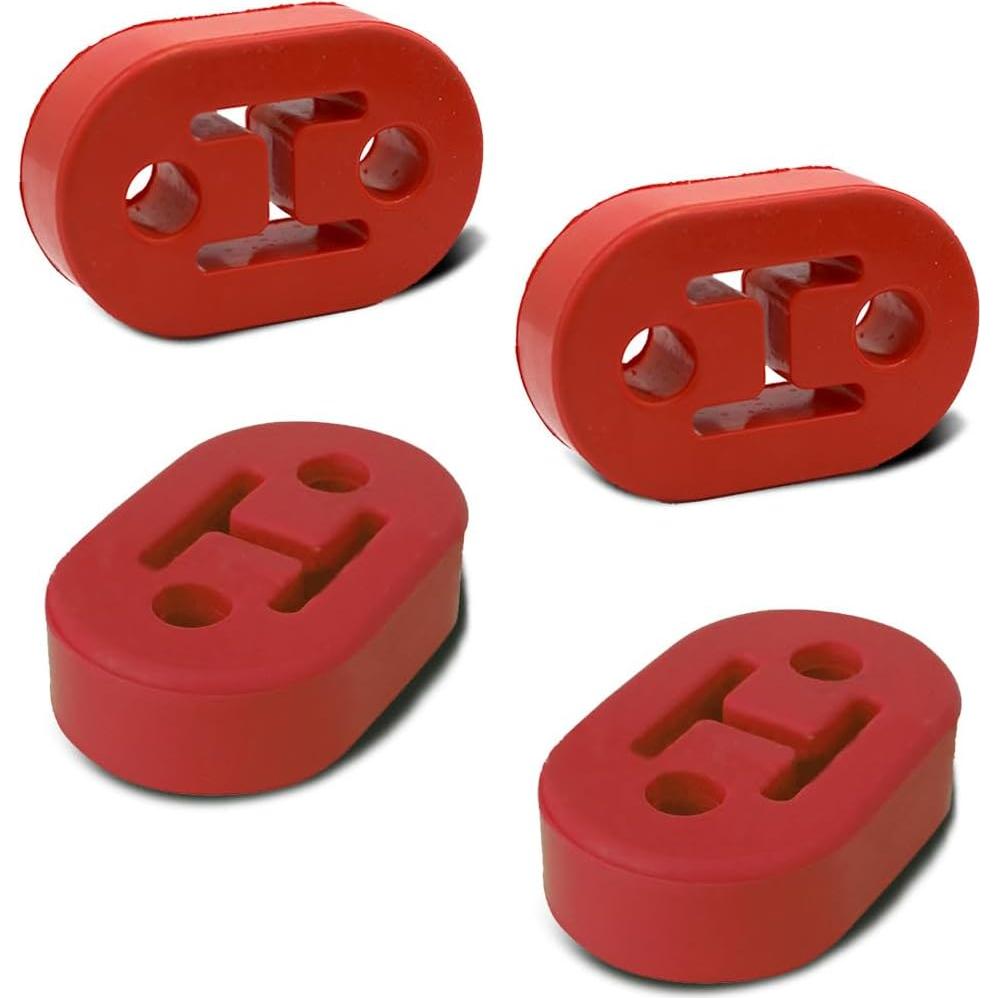 Soporte de Escape de Coche Couslcd, 4 Piezas, 12mm, Rojo