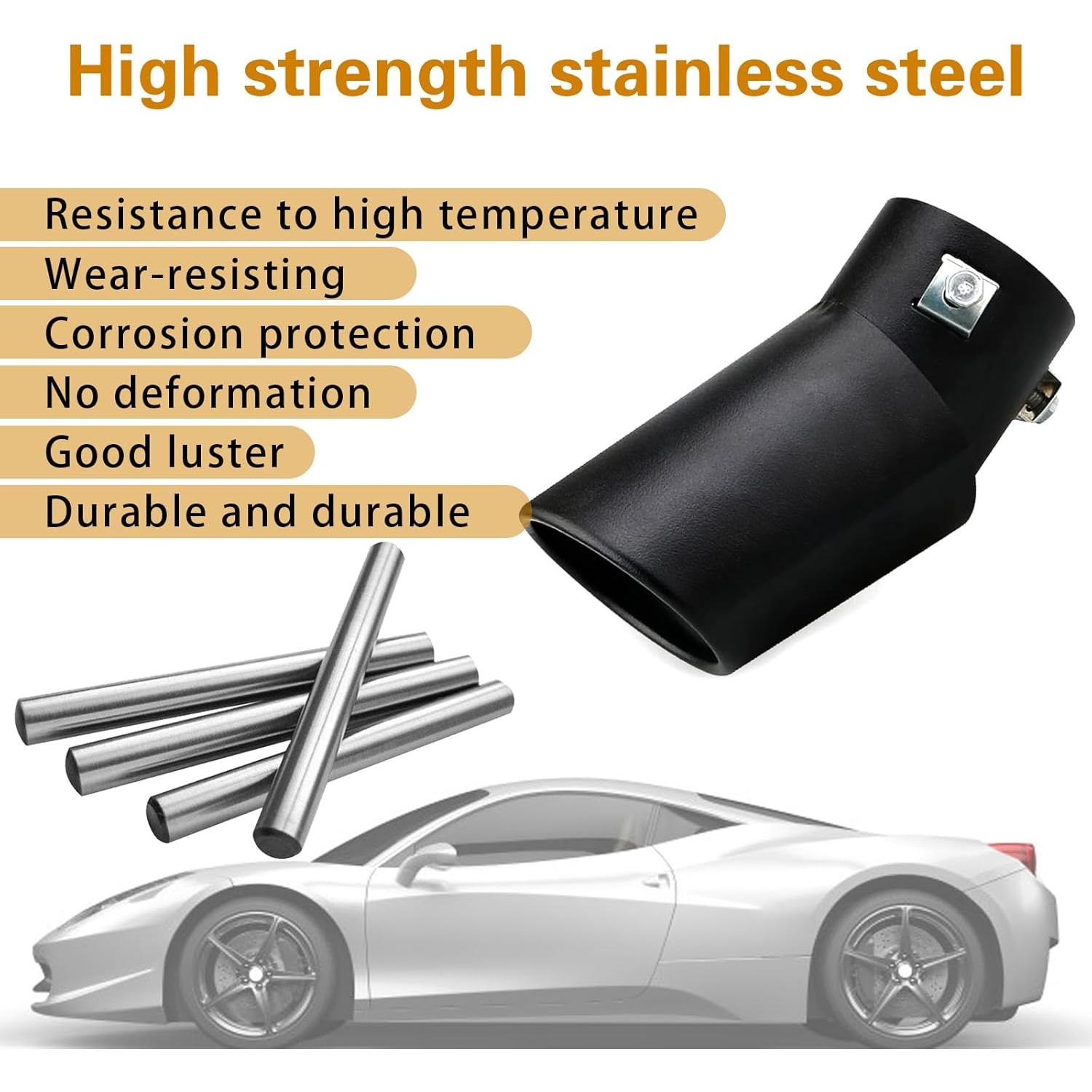 Tubo de Escape Doblado ijuicy ICYPQT201BL Acero Inoxidable